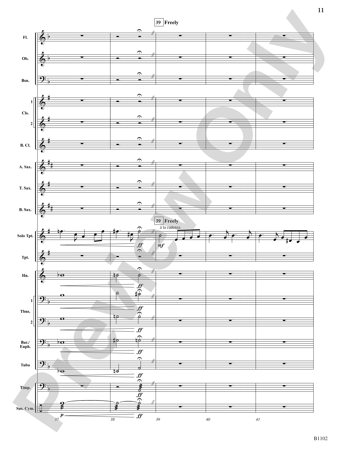 Theme from Swan Lake: Concert Band Conductor Score & Parts
