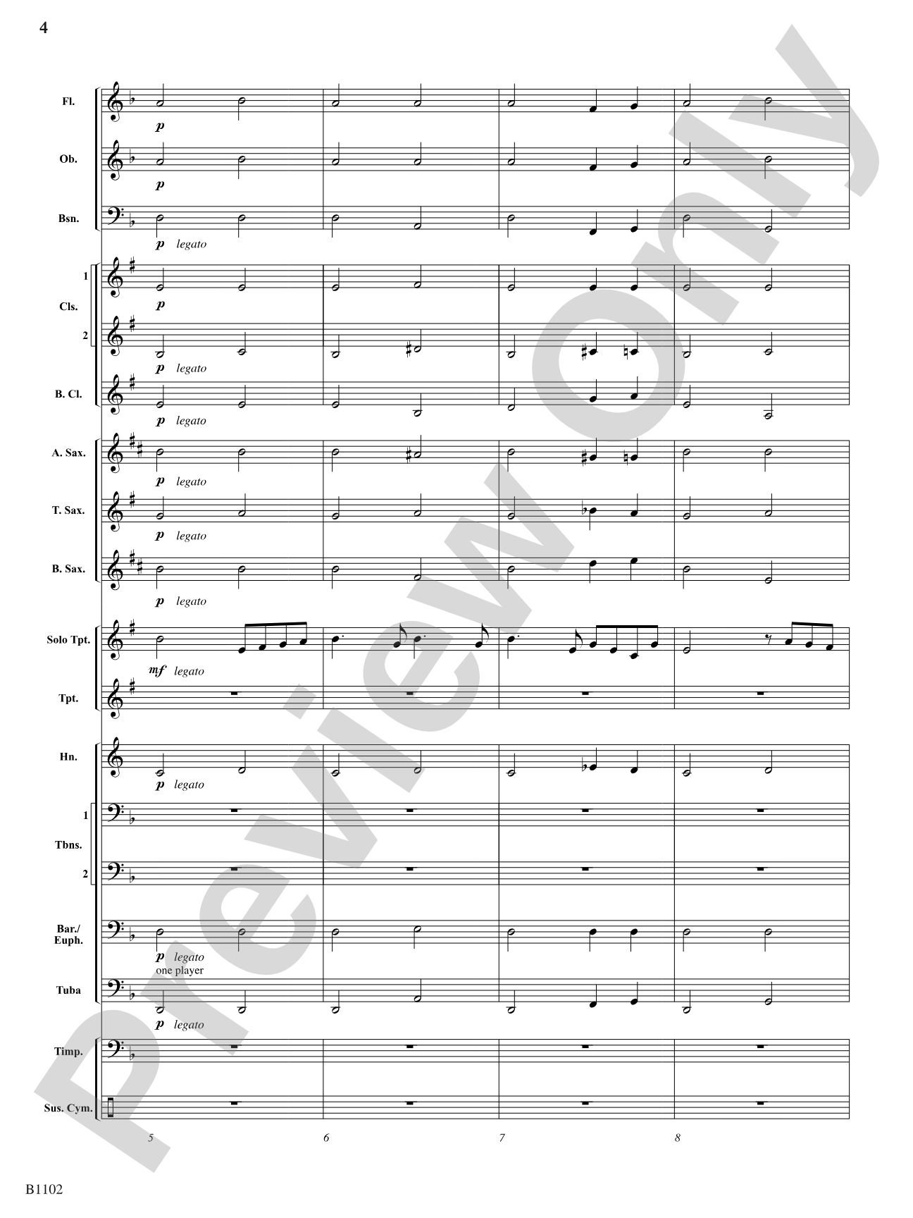 Theme from Swan Lake: Concert Band Conductor Score & Parts