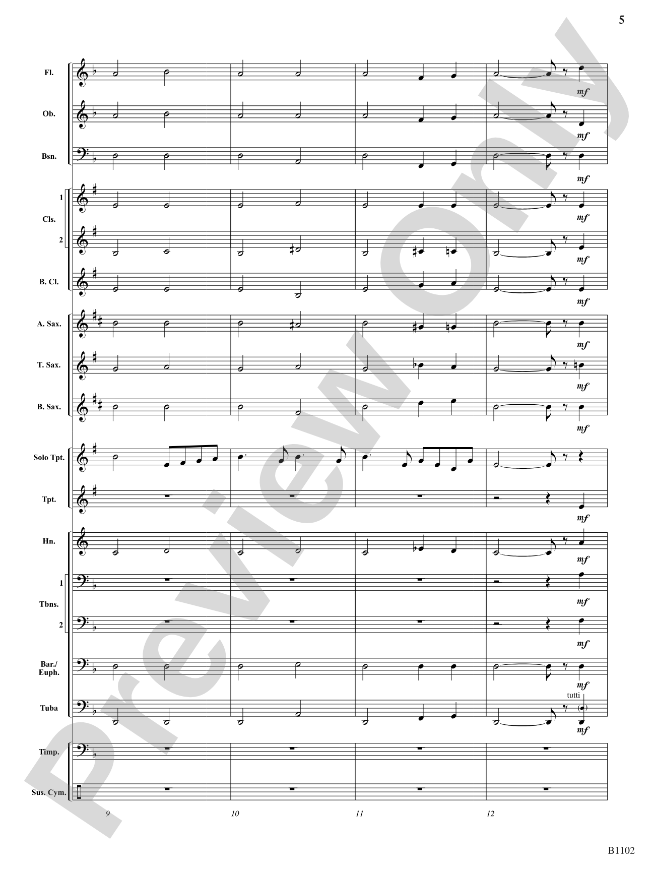 Theme from Swan Lake: Concert Band Conductor Score & Parts