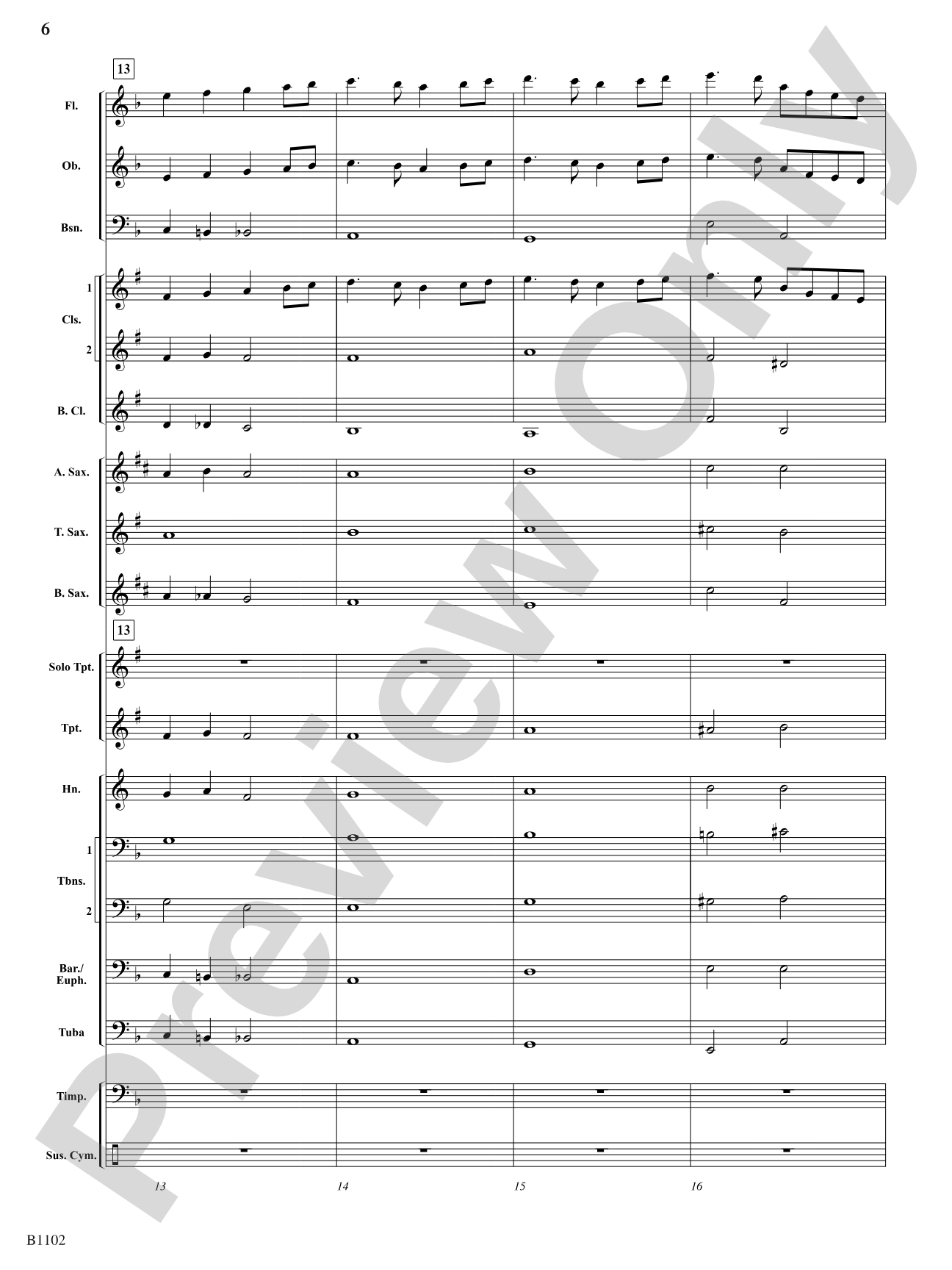 Theme from Swan Lake: Concert Band Conductor Score & Parts