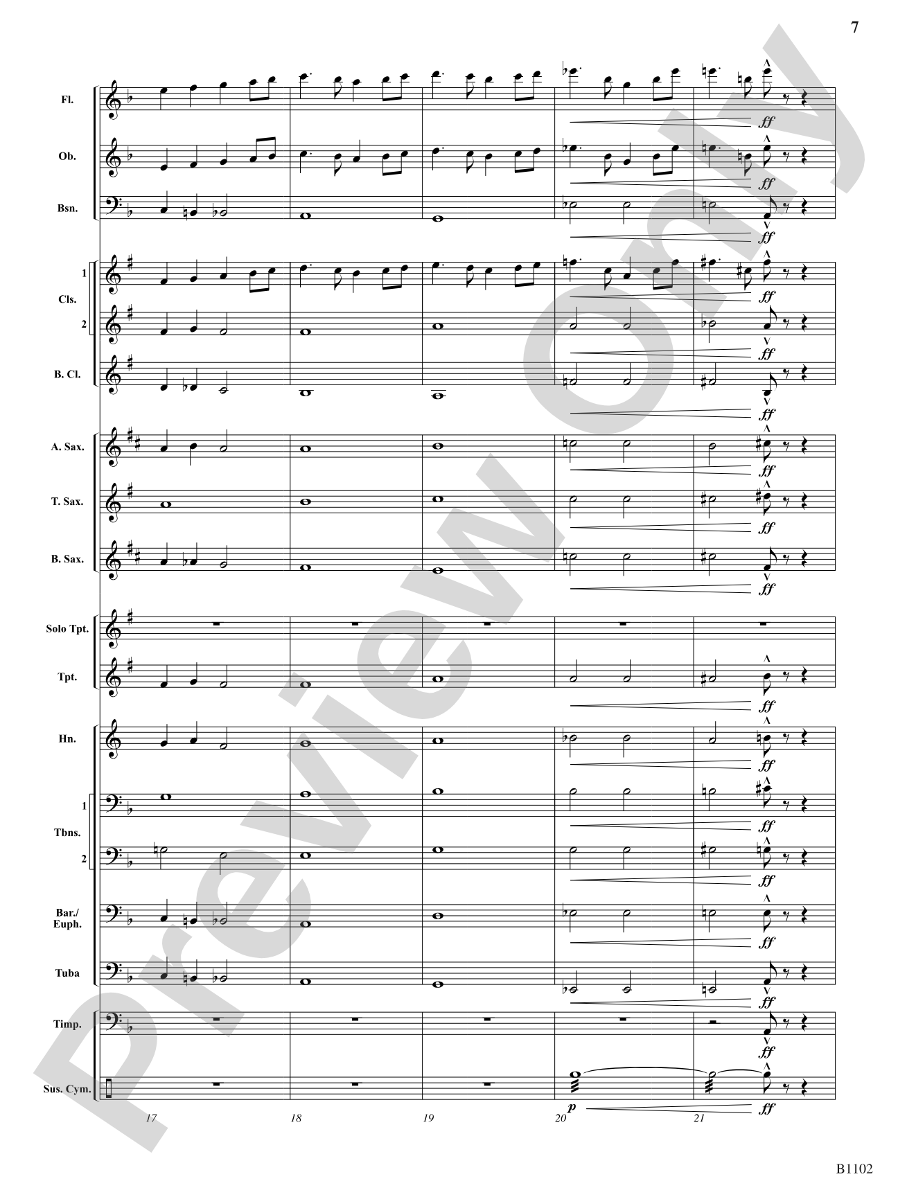 Theme from Swan Lake: Concert Band Conductor Score & Parts