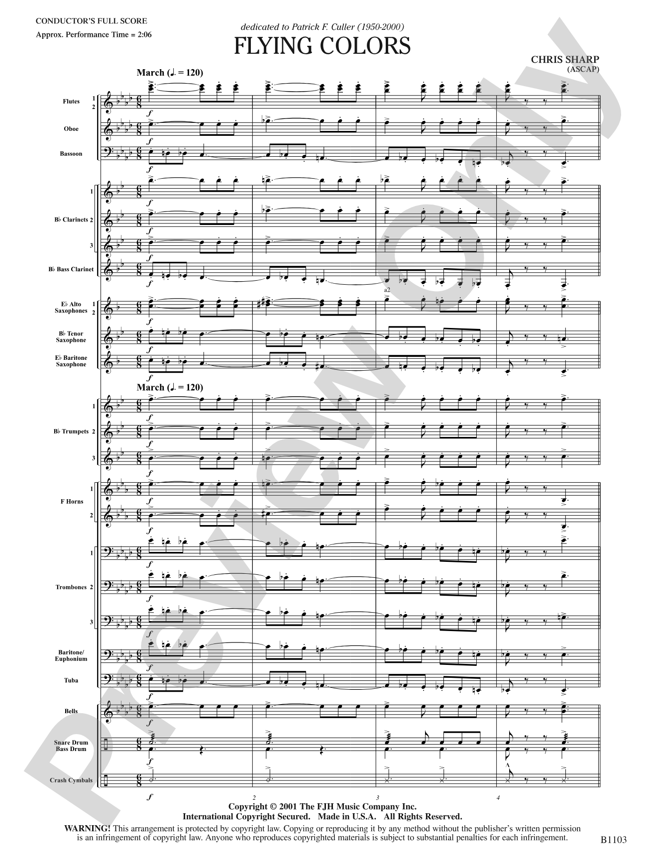 Flying Colors: Concert Band Conductor Score & Parts