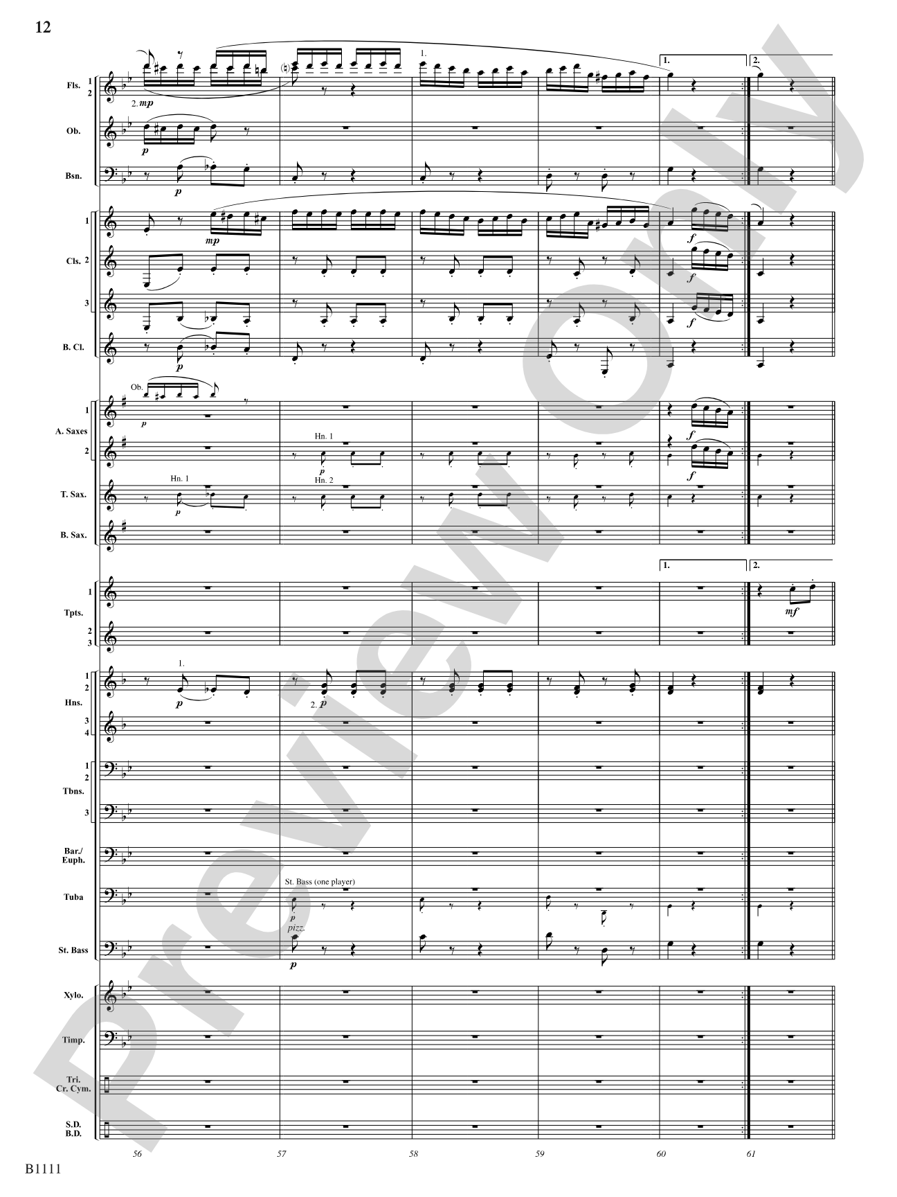 Turkish March (Rondo alla Turca): Concert Band Conductor Score & Parts