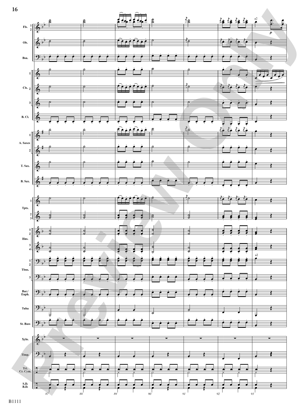 Turkish March (Rondo alla Turca): Concert Band Conductor Score & Parts