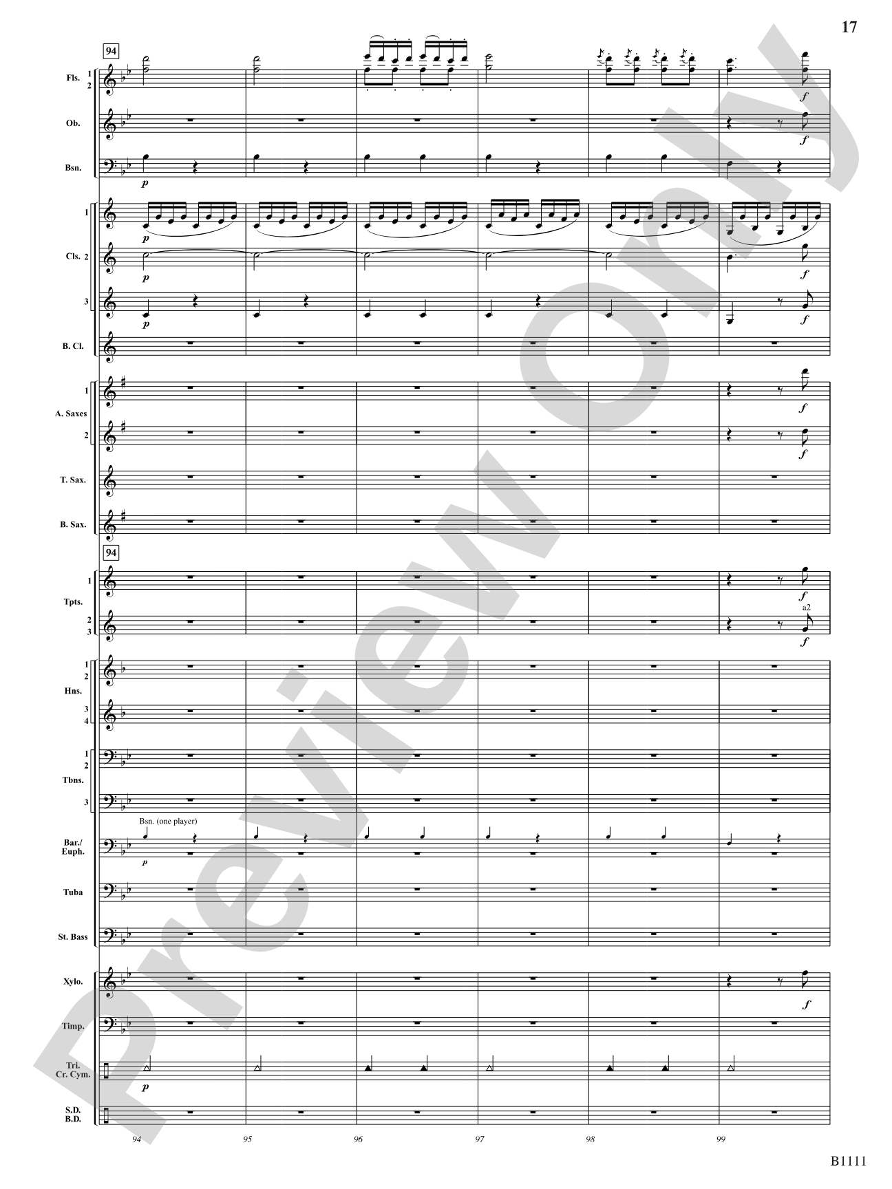 Turkish March (Rondo alla Turca): Concert Band Conductor Score & Parts