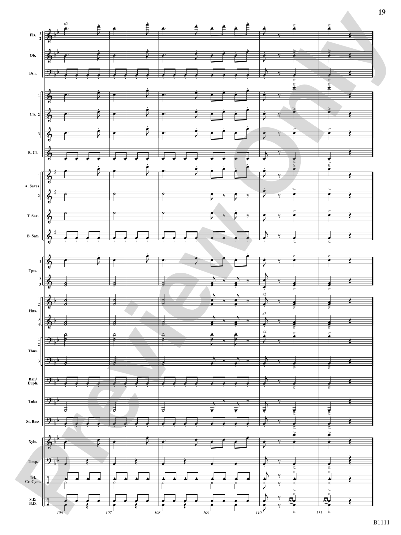 Turkish March (Rondo alla Turca): Concert Band Conductor Score & Parts