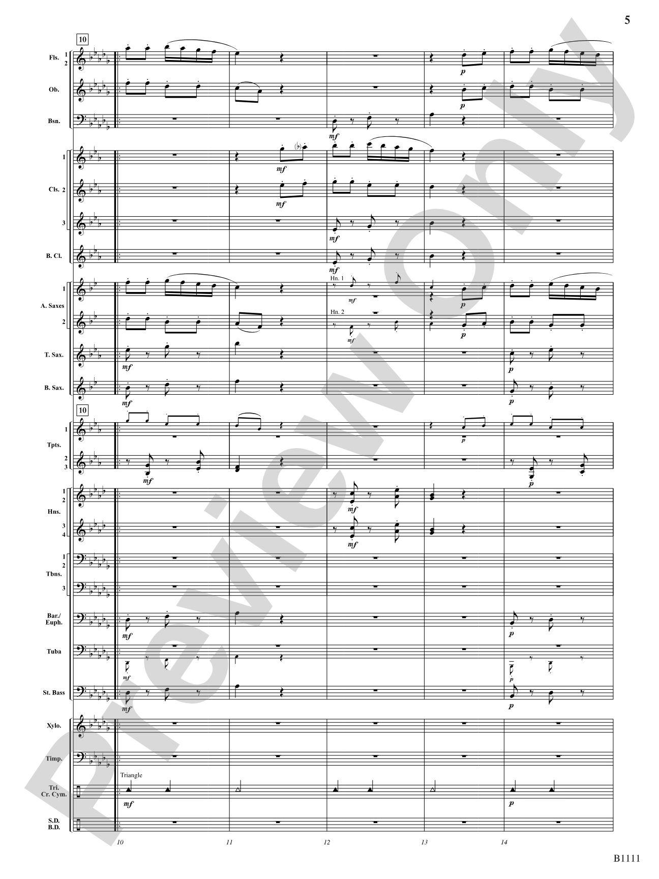 Turkish March (Rondo alla Turca): Concert Band Conductor Score & Parts