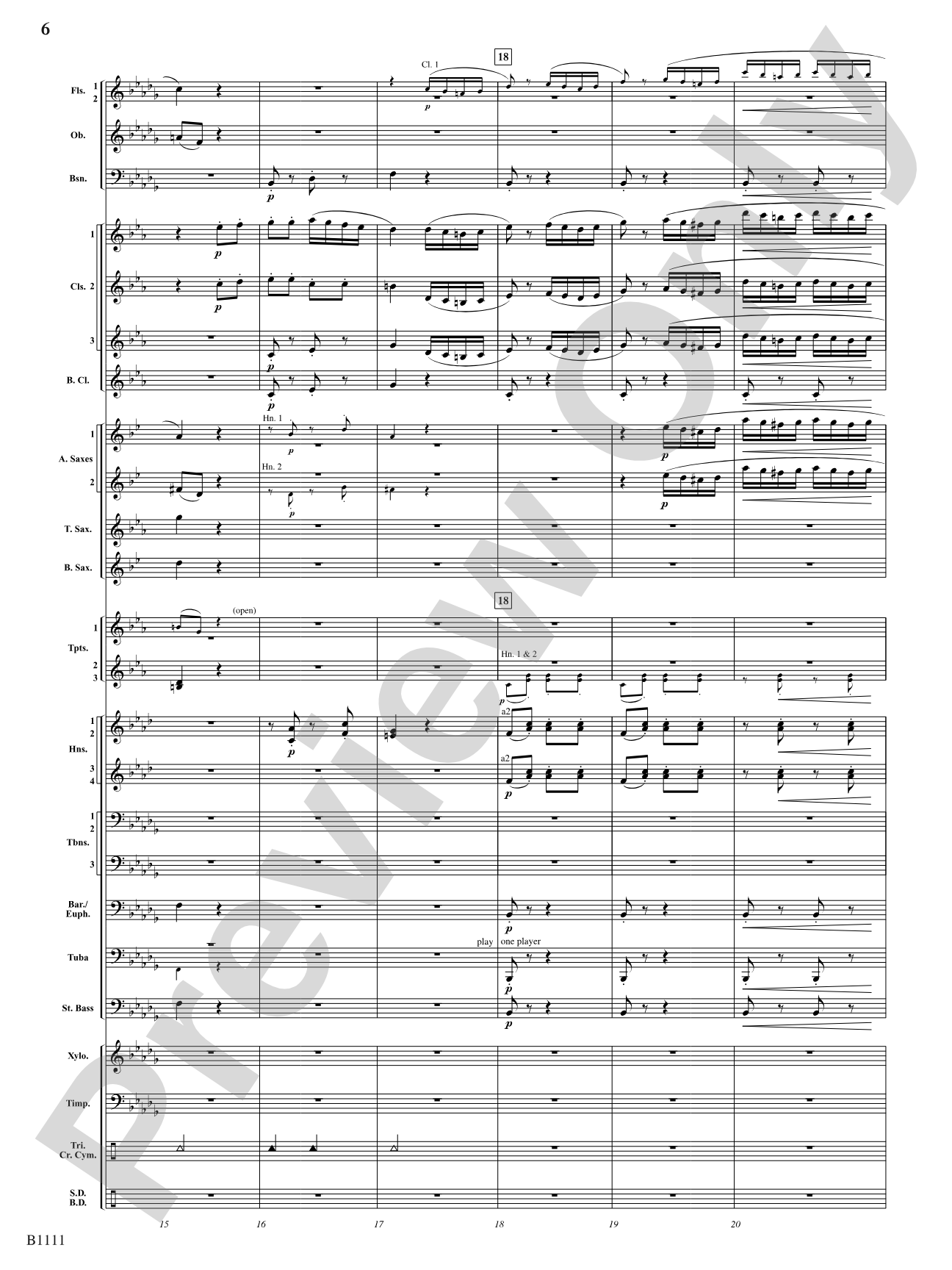 Turkish March (Rondo alla Turca): Concert Band Conductor Score & Parts