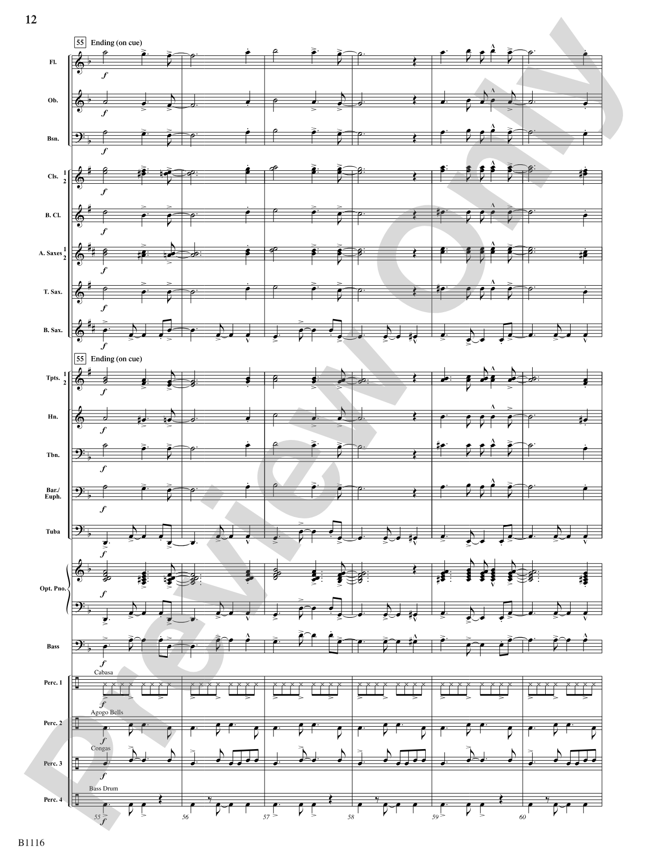 Reflaxão e dança (Reflection and Dance): Concert Band Conductor Score & Parts