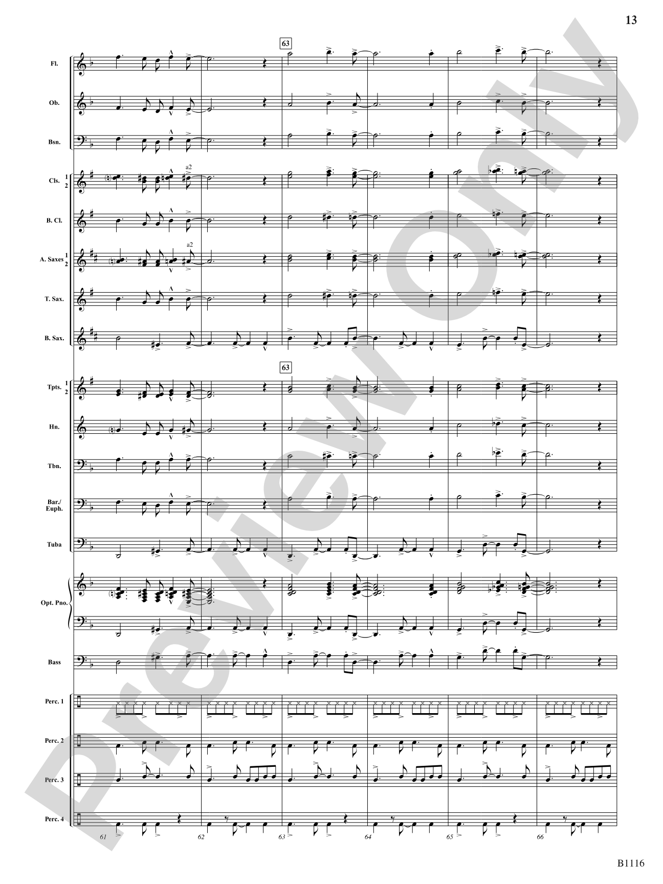 Reflaxão e dança (Reflection and Dance): Concert Band Conductor Score & Parts