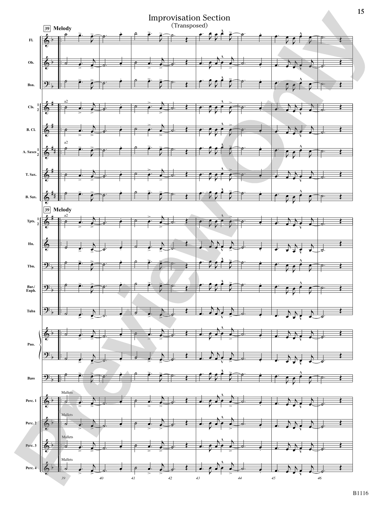 Reflaxão e dança (Reflection and Dance): Concert Band Conductor Score & Parts