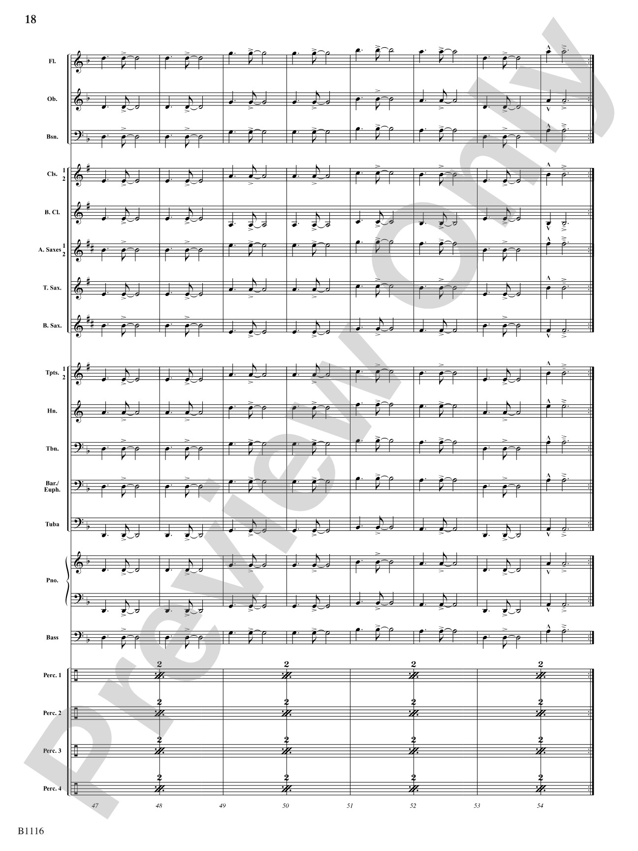 Reflaxão e dança (Reflection and Dance): Concert Band Conductor Score & Parts