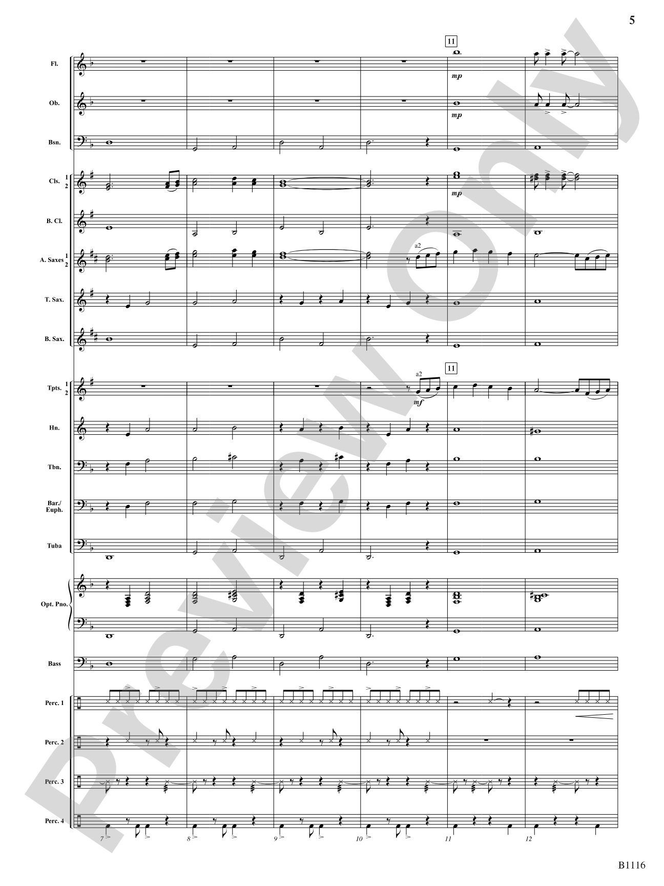 Reflaxão e dança (Reflection and Dance): Concert Band Conductor Score & Parts