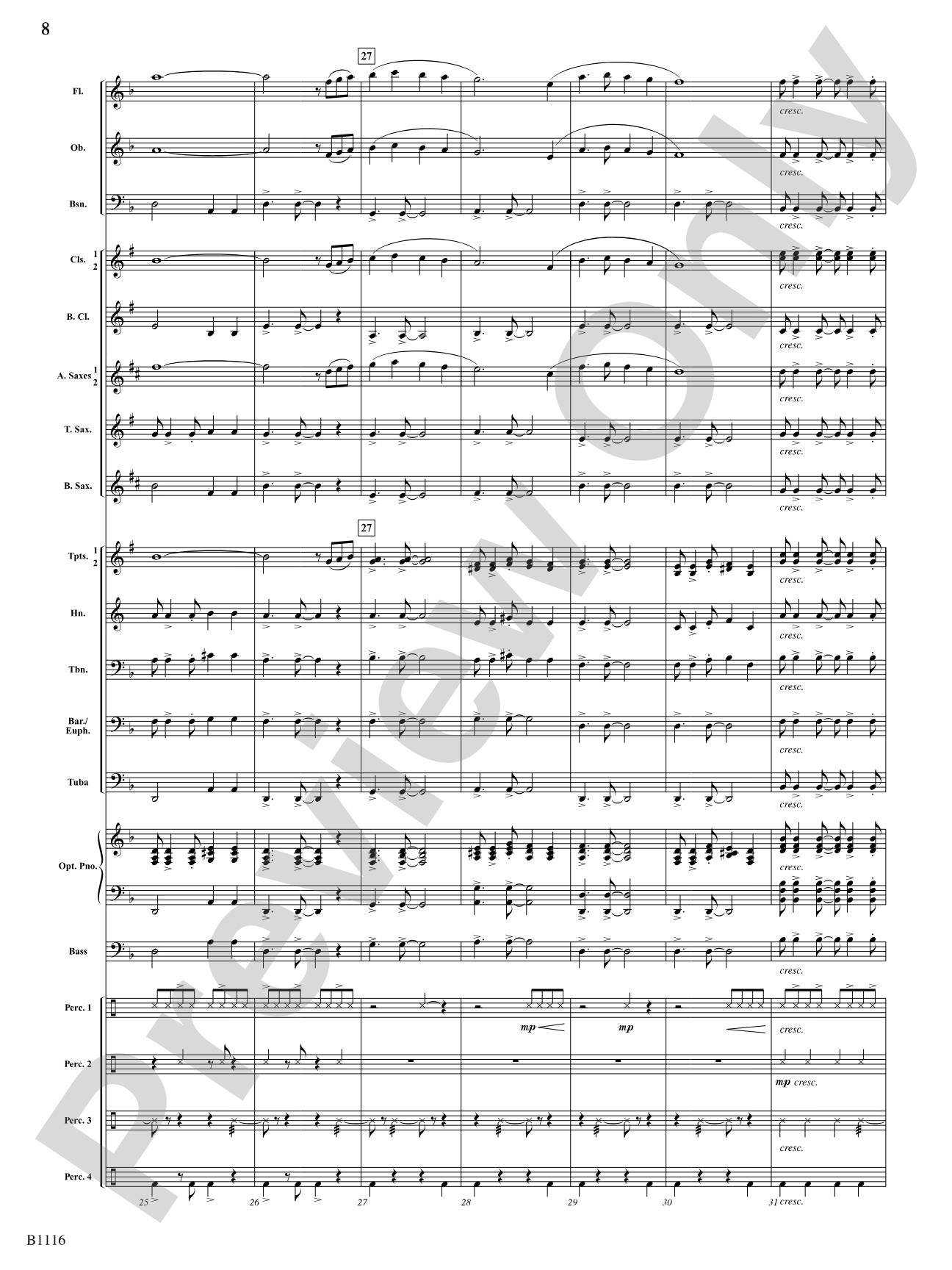 Reflaxão e dança (Reflection and Dance): Concert Band Conductor Score & Parts
