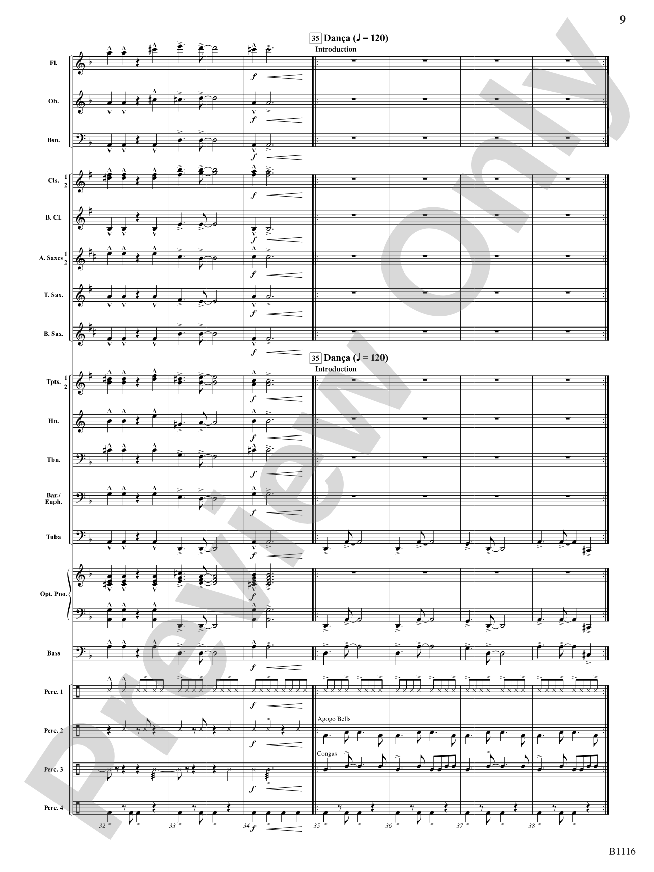Reflaxão e dança (Reflection and Dance): Concert Band Conductor Score & Parts