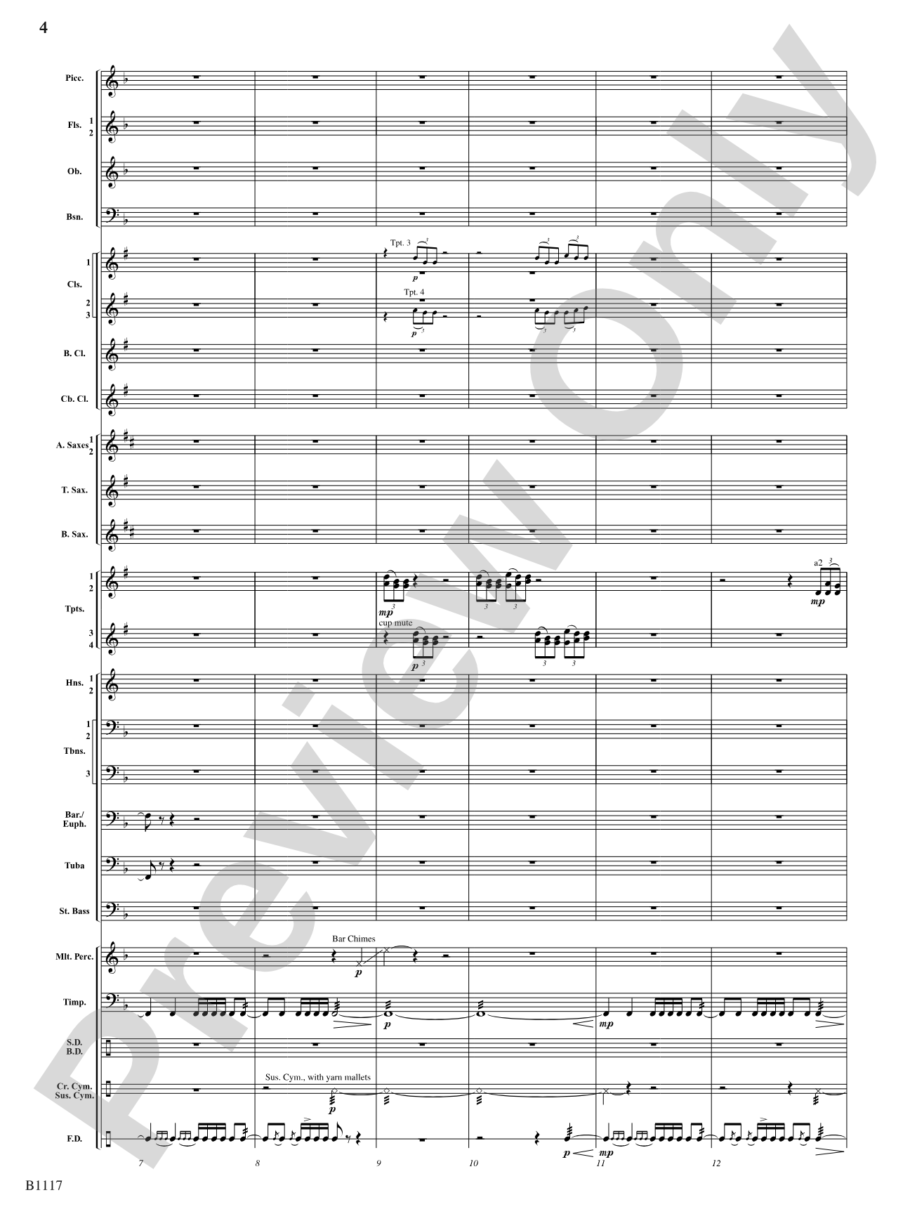 Where Valor Proudly Sleeps: Concert Band Conductor Score & Parts