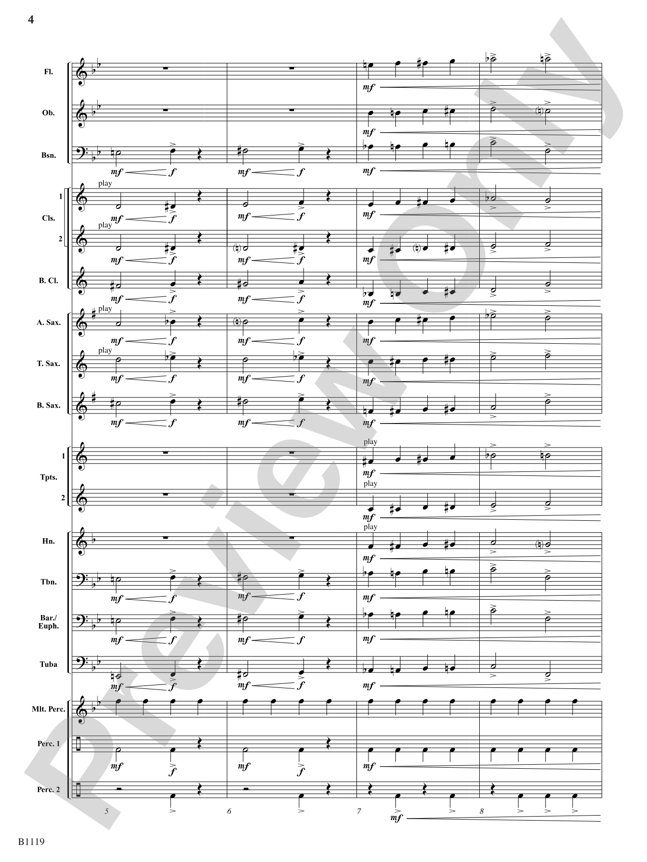 Take the Blues Train: Concert Band Conductor Score & Parts