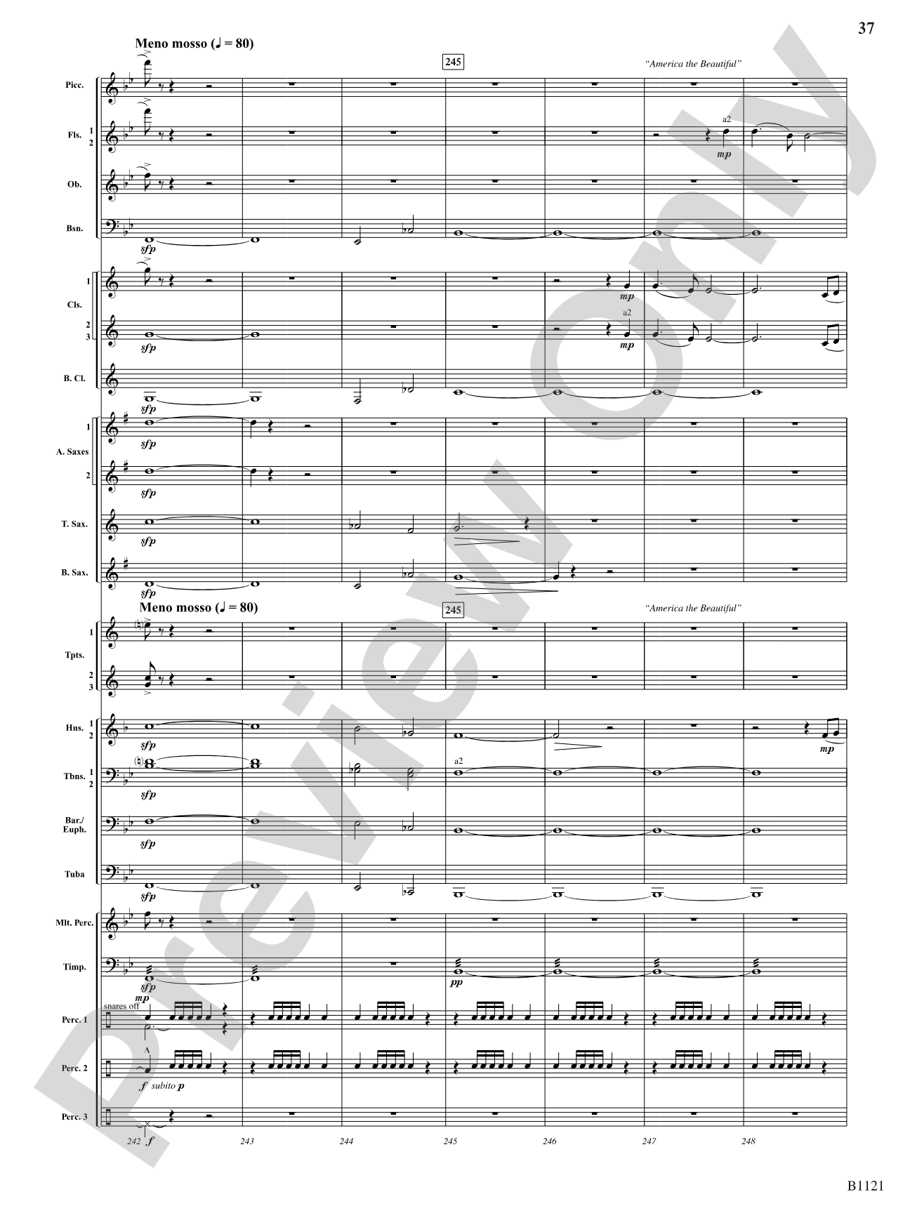 Lest We Forget (A Fantasia on Civil War Songs of the North and South): Concert Band Conductor Score & Parts