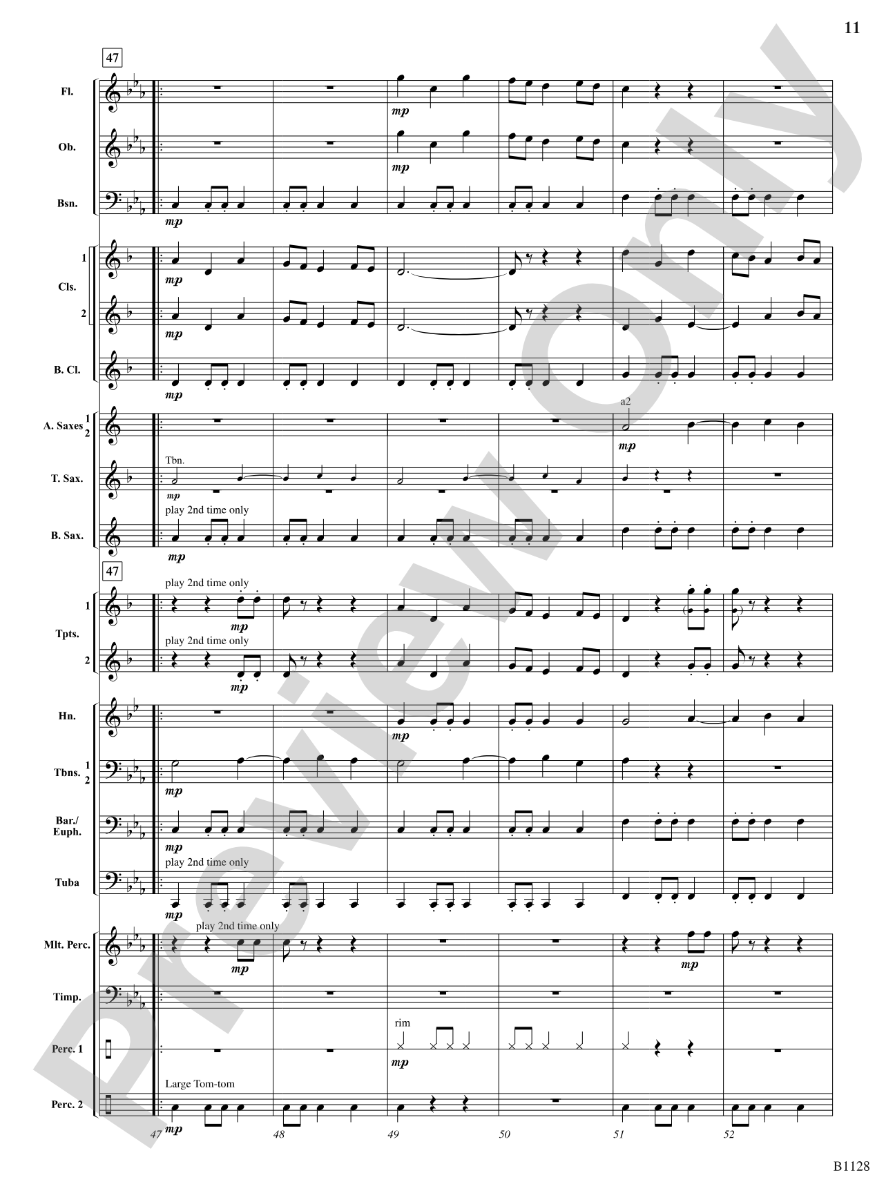 Ash Grove Variations: Concert Band Conductor Score & Parts