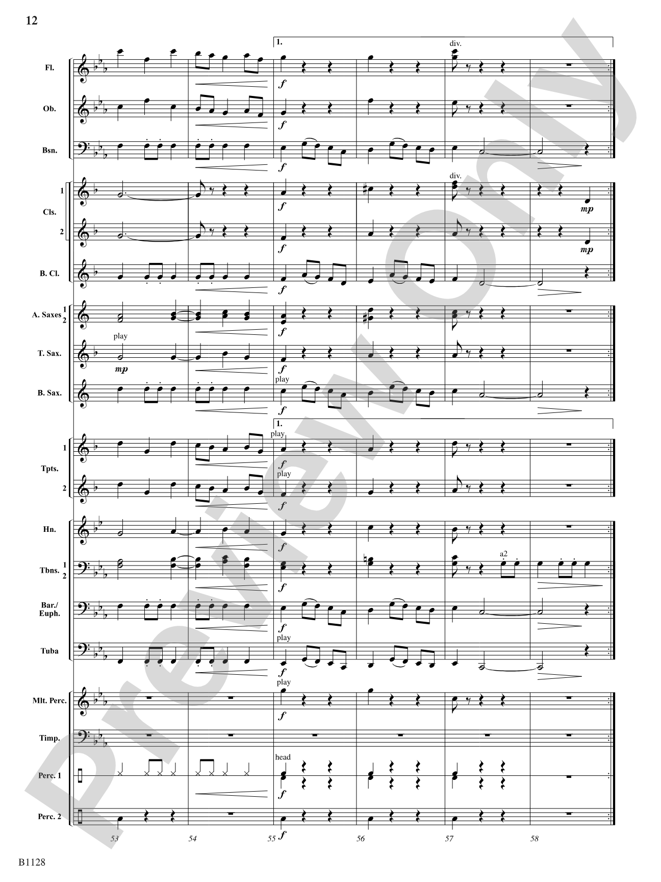 Ash Grove Variations: Concert Band Conductor Score & Parts