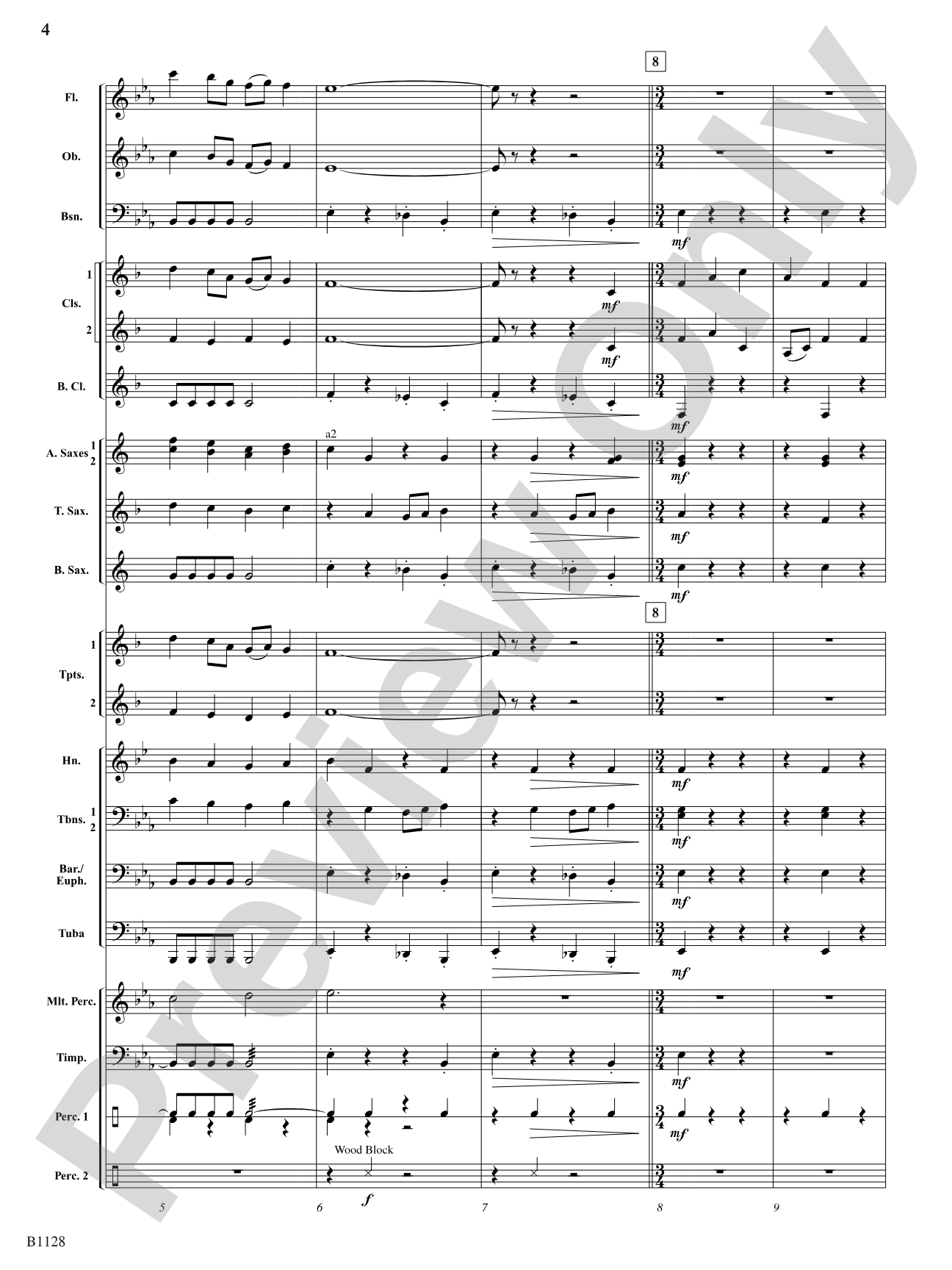 Ash Grove Variations: Concert Band Conductor Score & Parts