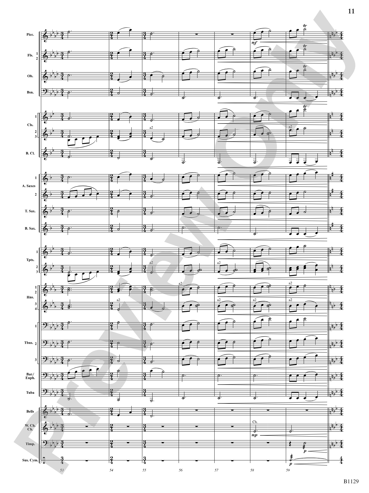 In Heaven's Air: Concert Band Conductor Score & Parts