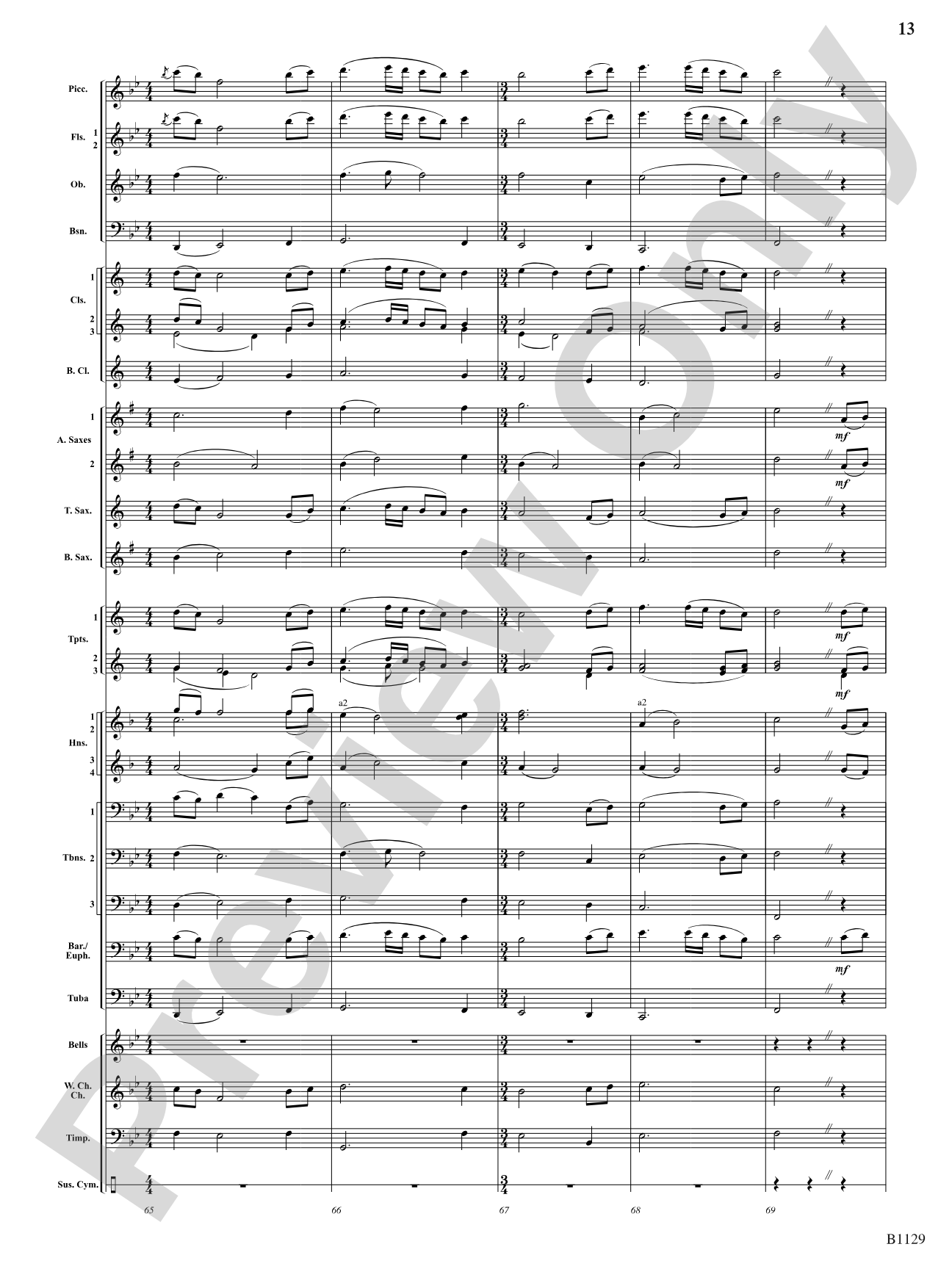 In Heaven's Air: Concert Band Conductor Score & Parts