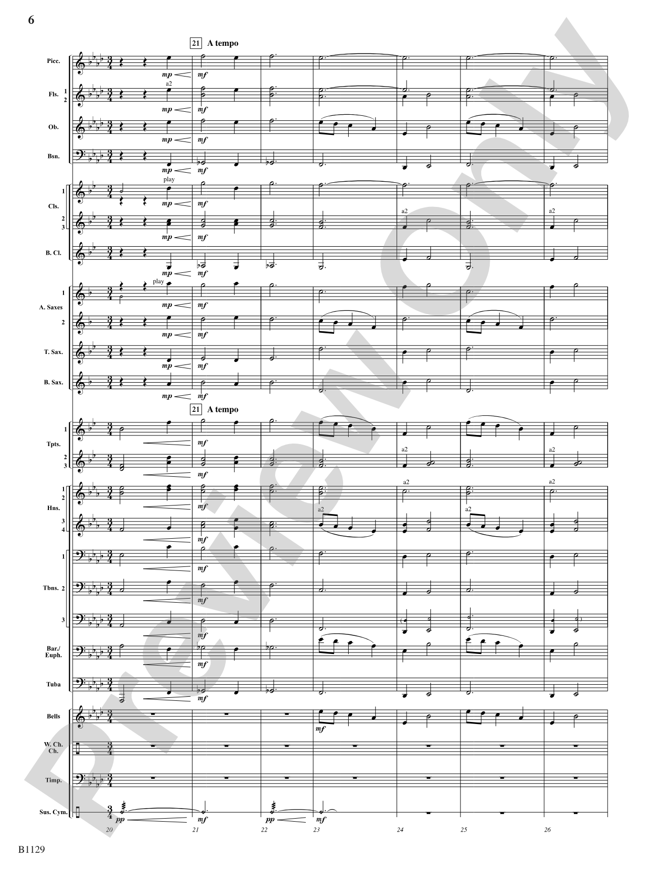 In Heaven's Air: Concert Band Conductor Score & Parts