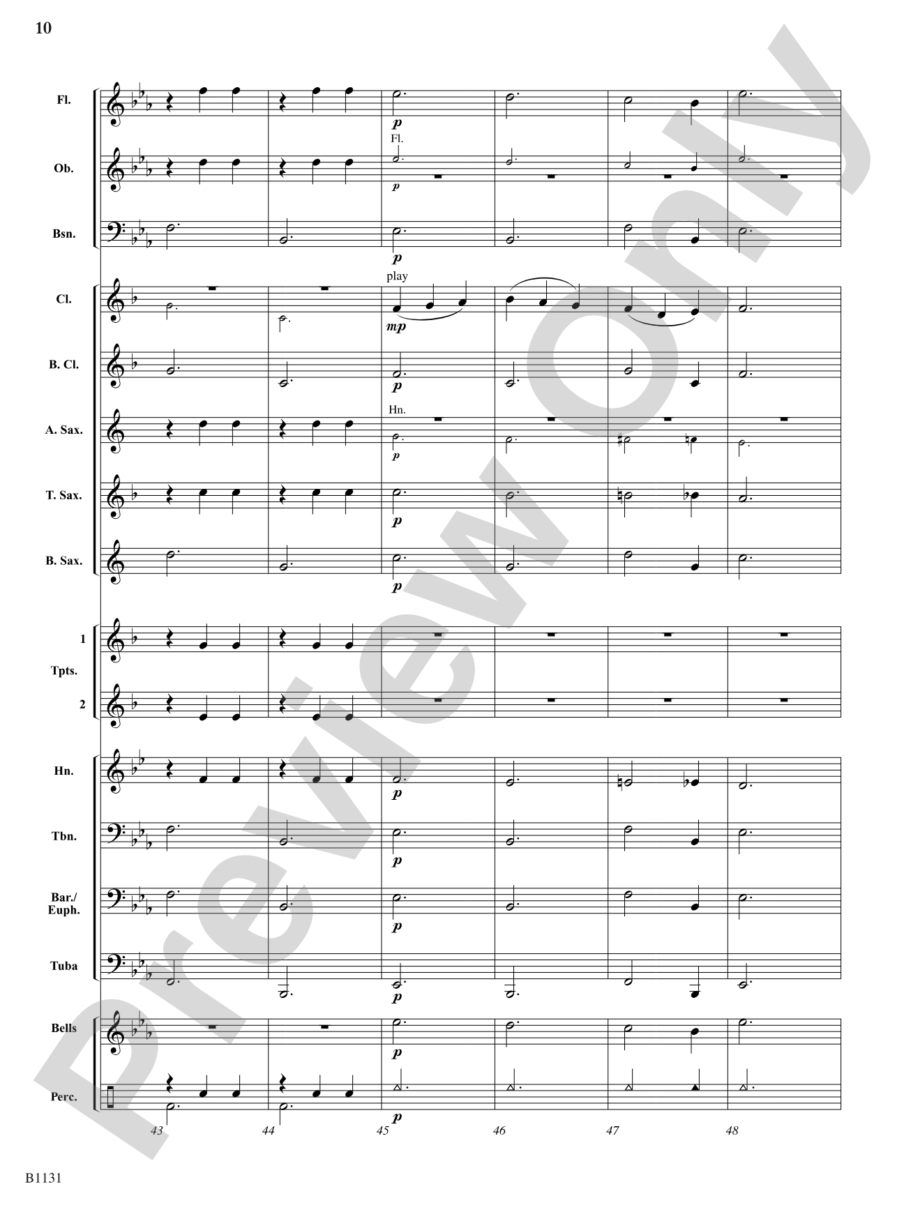 Lullaby for Clarinets: Concert Band Conductor Score & Parts