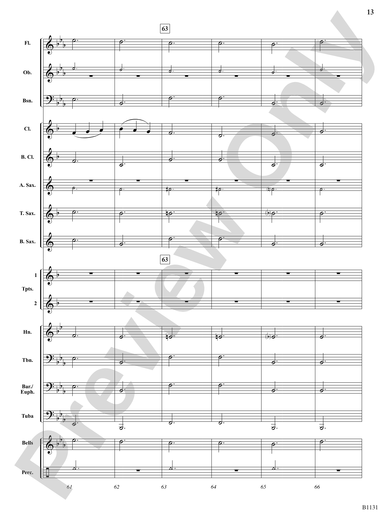 Lullaby for Clarinets: Concert Band Conductor Score & Parts