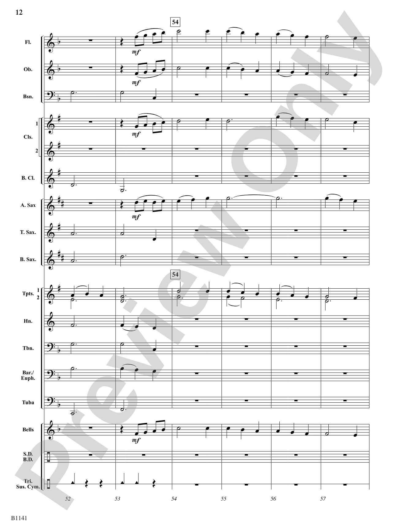 Quietly Come and Whisper: Concert Band Conductor Score & Parts