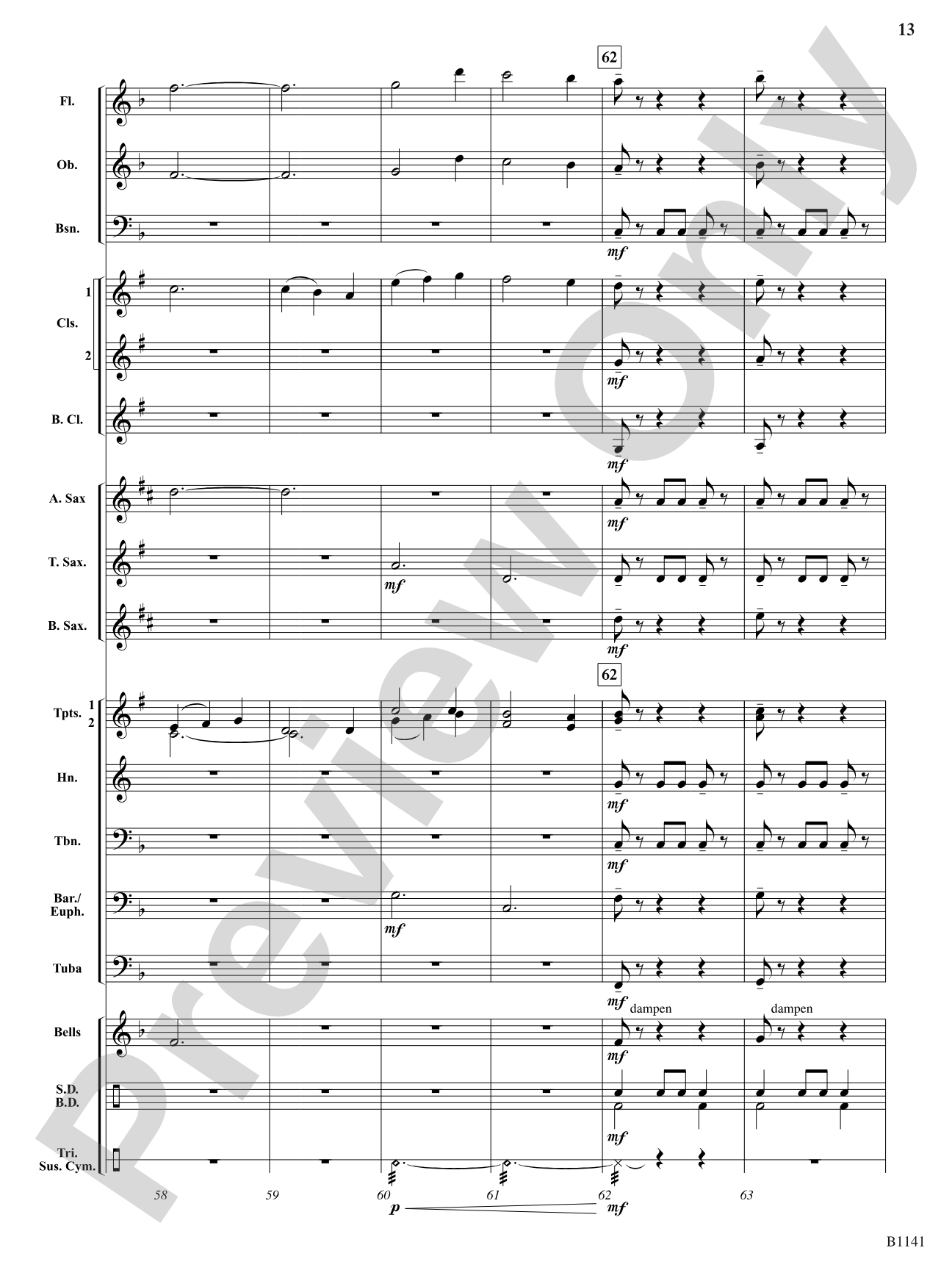 Quietly Come and Whisper: Concert Band Conductor Score & Parts