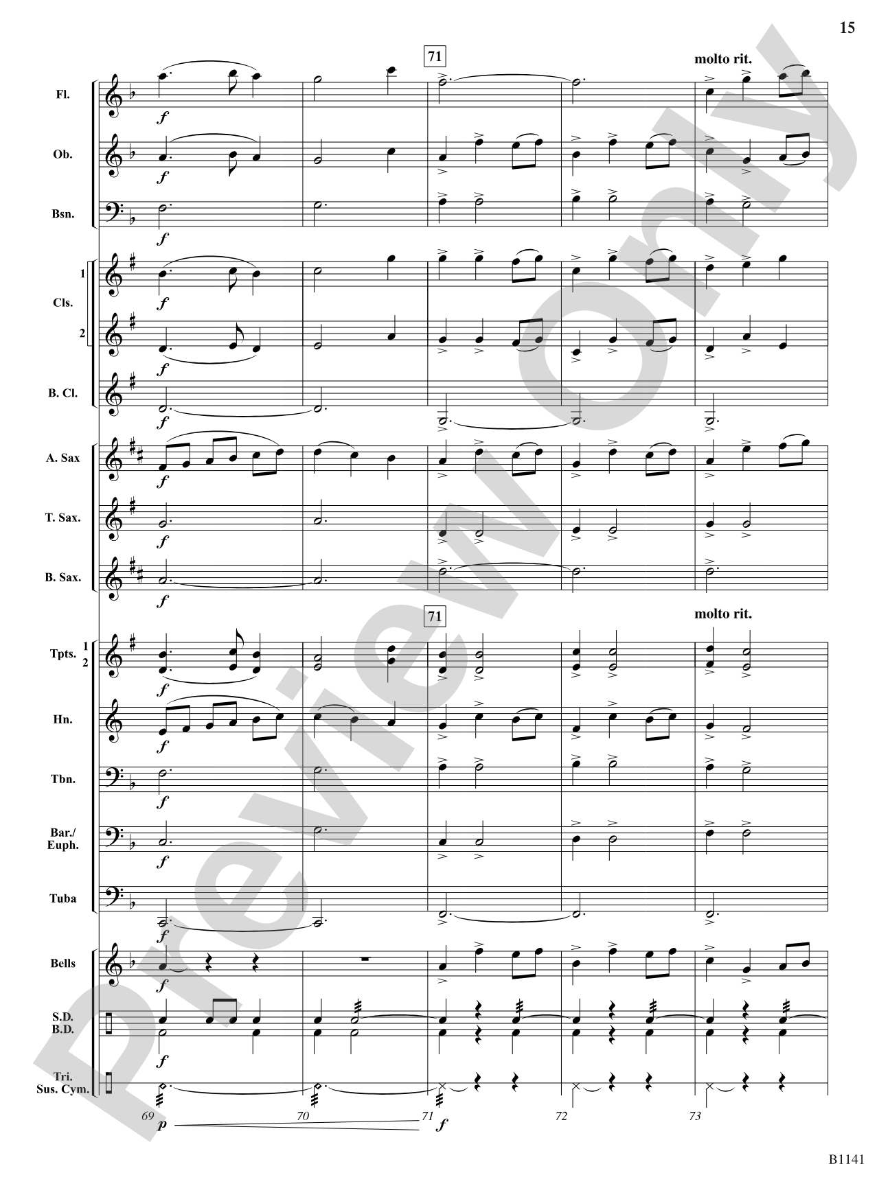 Quietly Come and Whisper: Concert Band Conductor Score & Parts