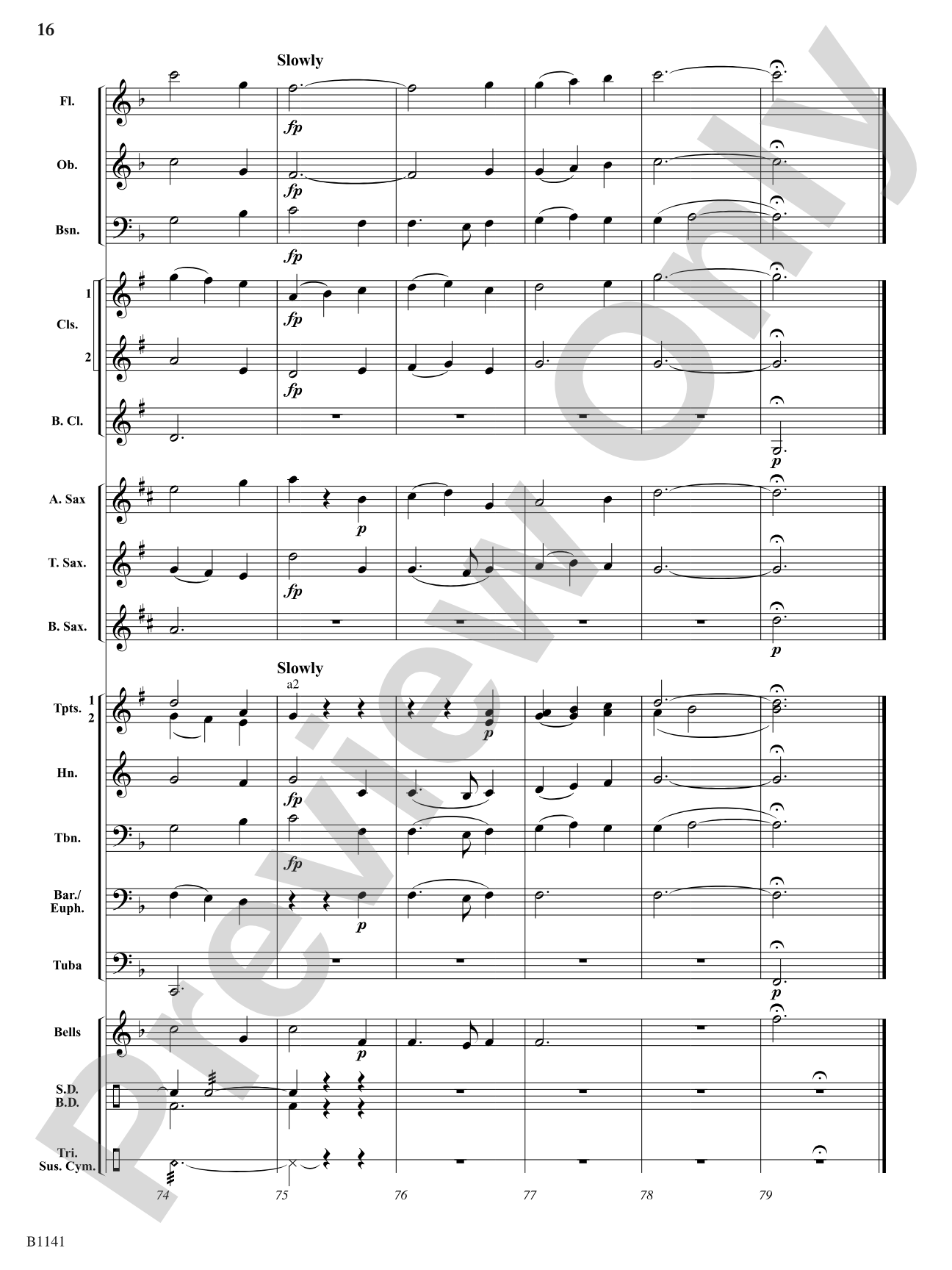 Quietly Come and Whisper: Concert Band Conductor Score & Parts
