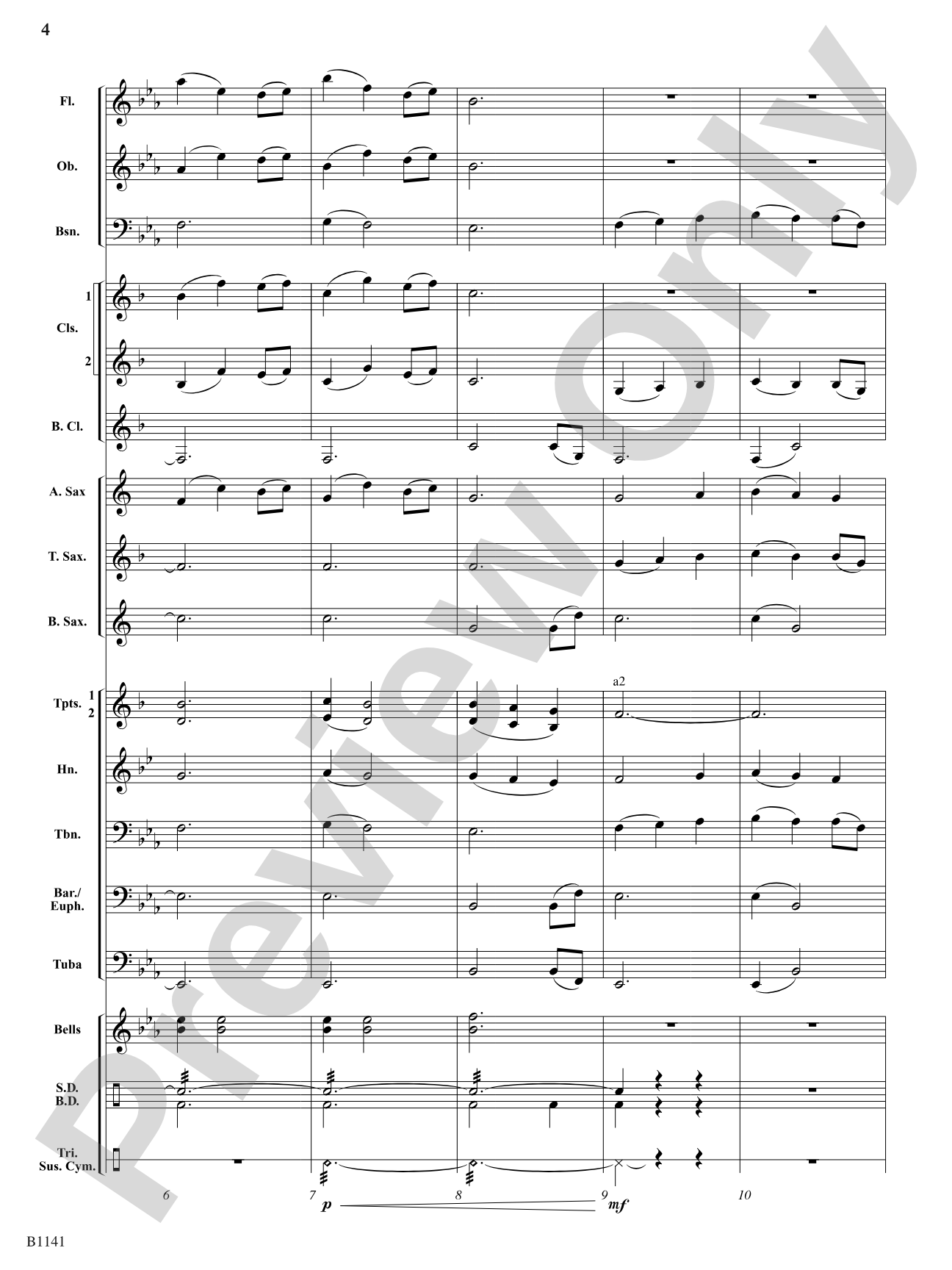 Quietly Come and Whisper: Concert Band Conductor Score & Parts