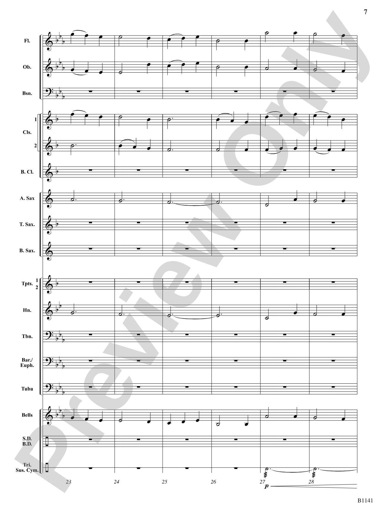 Quietly Come and Whisper: Concert Band Conductor Score & Parts