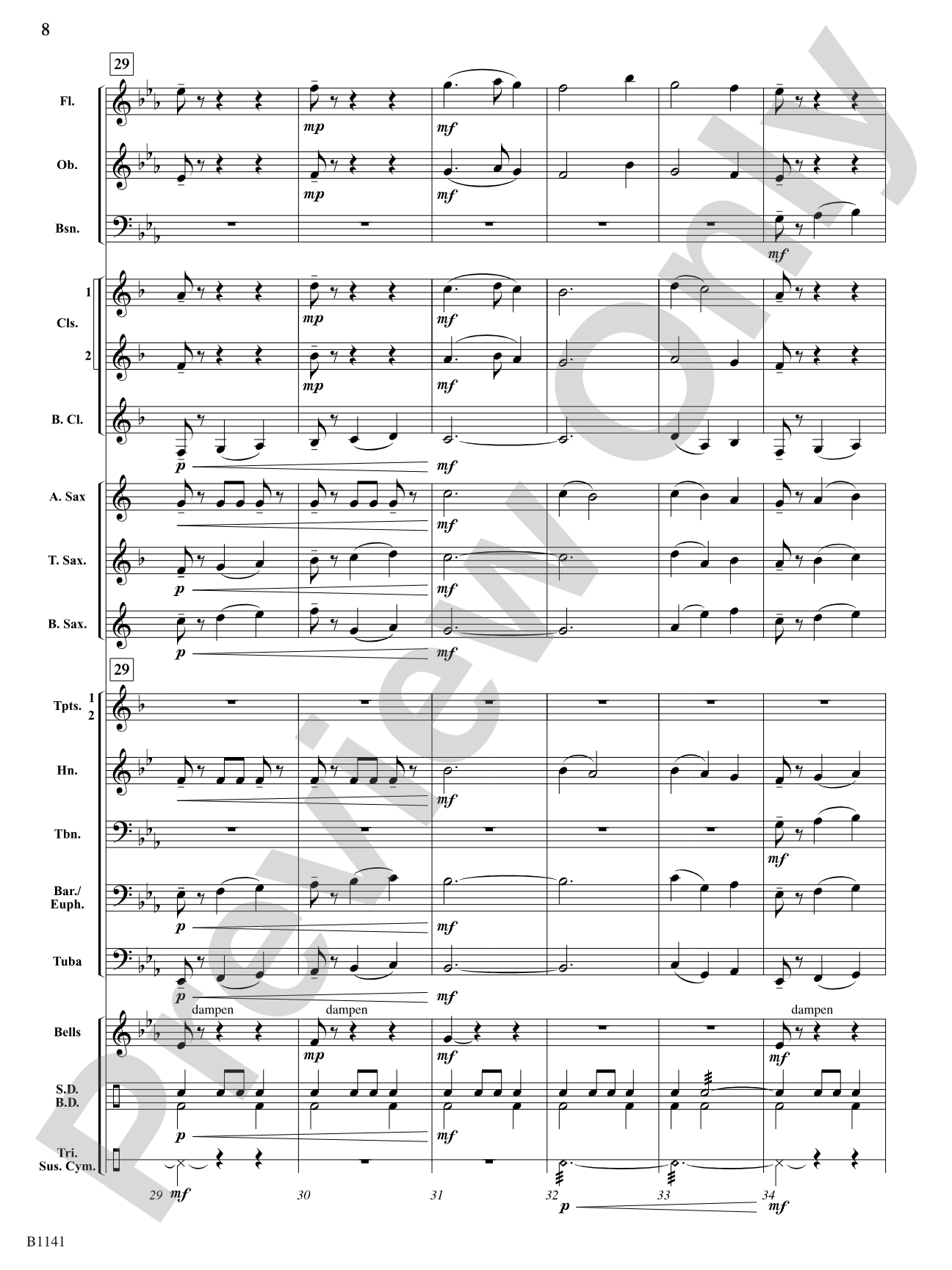 Quietly Come and Whisper: Concert Band Conductor Score & Parts