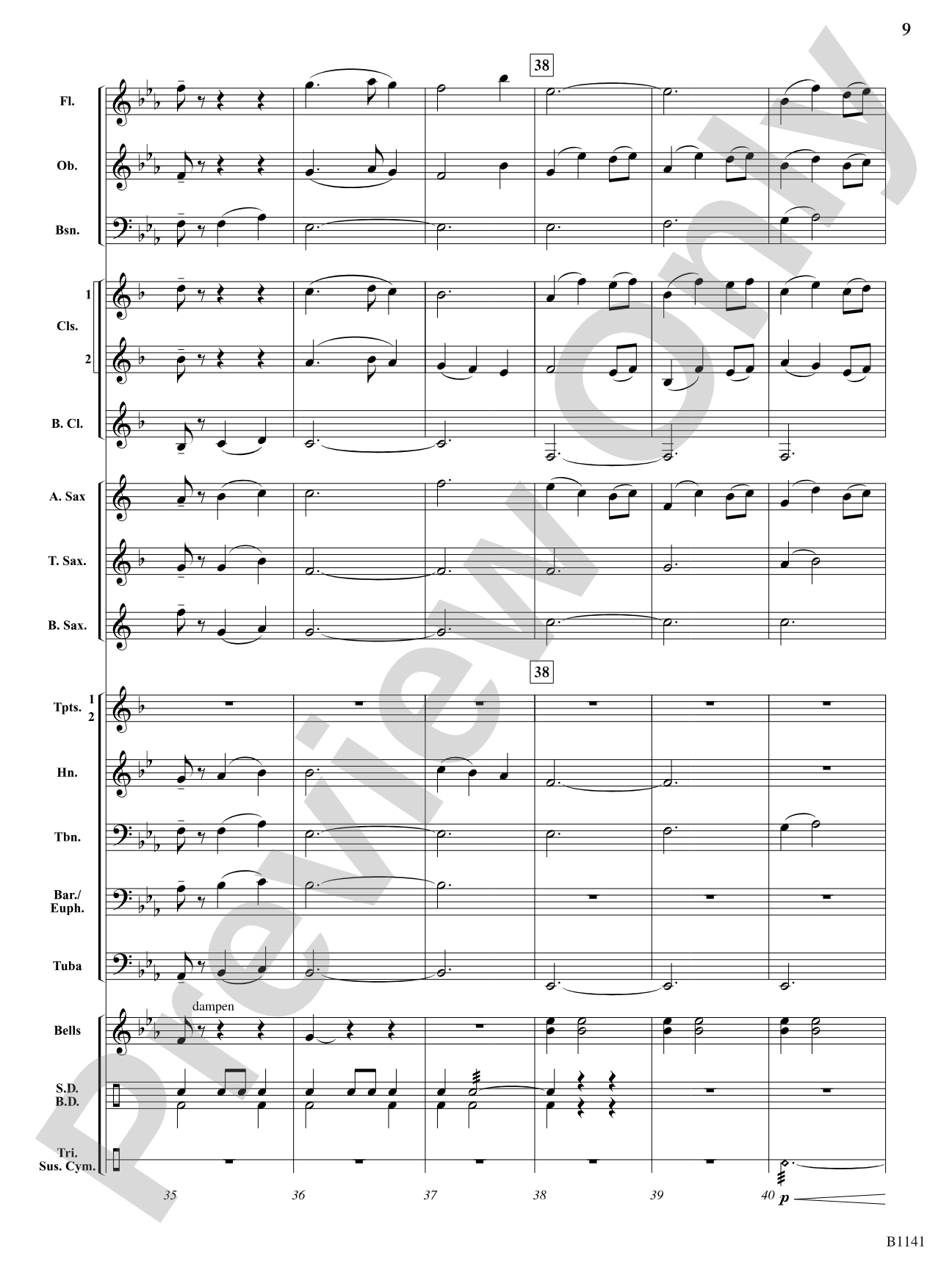 Quietly Come and Whisper: Concert Band Conductor Score & Parts