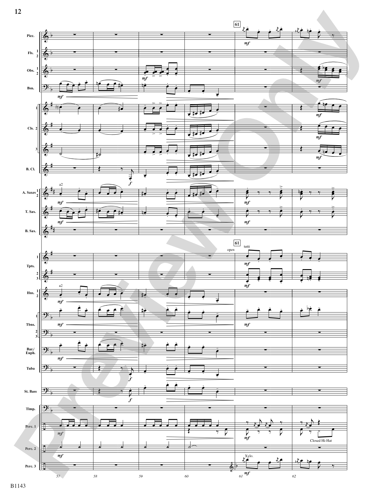 A Touch of Carmen: Concert Band Conductor Score & Parts