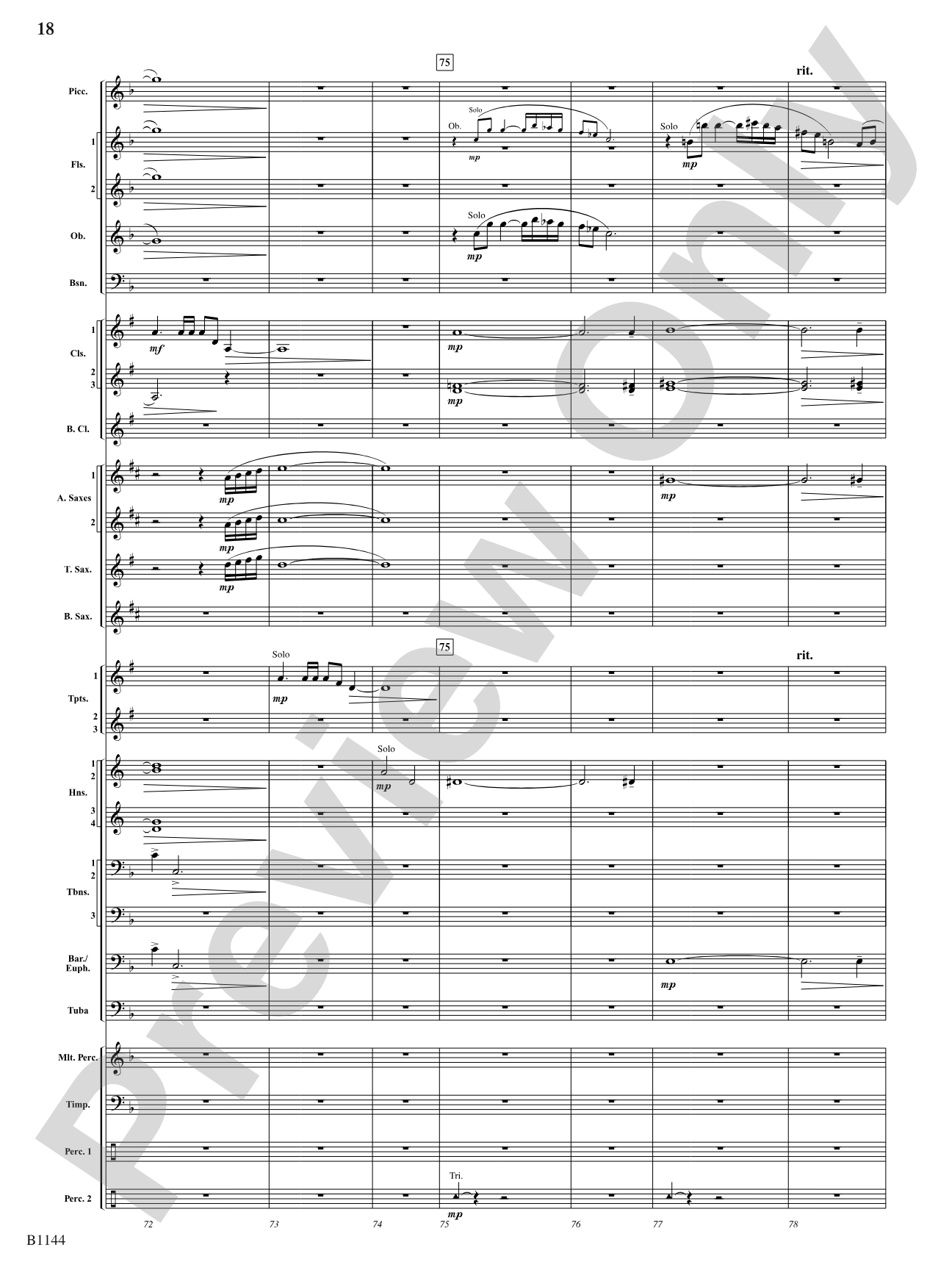 In Nature's Glory: Concert Band Conductor Score & Parts