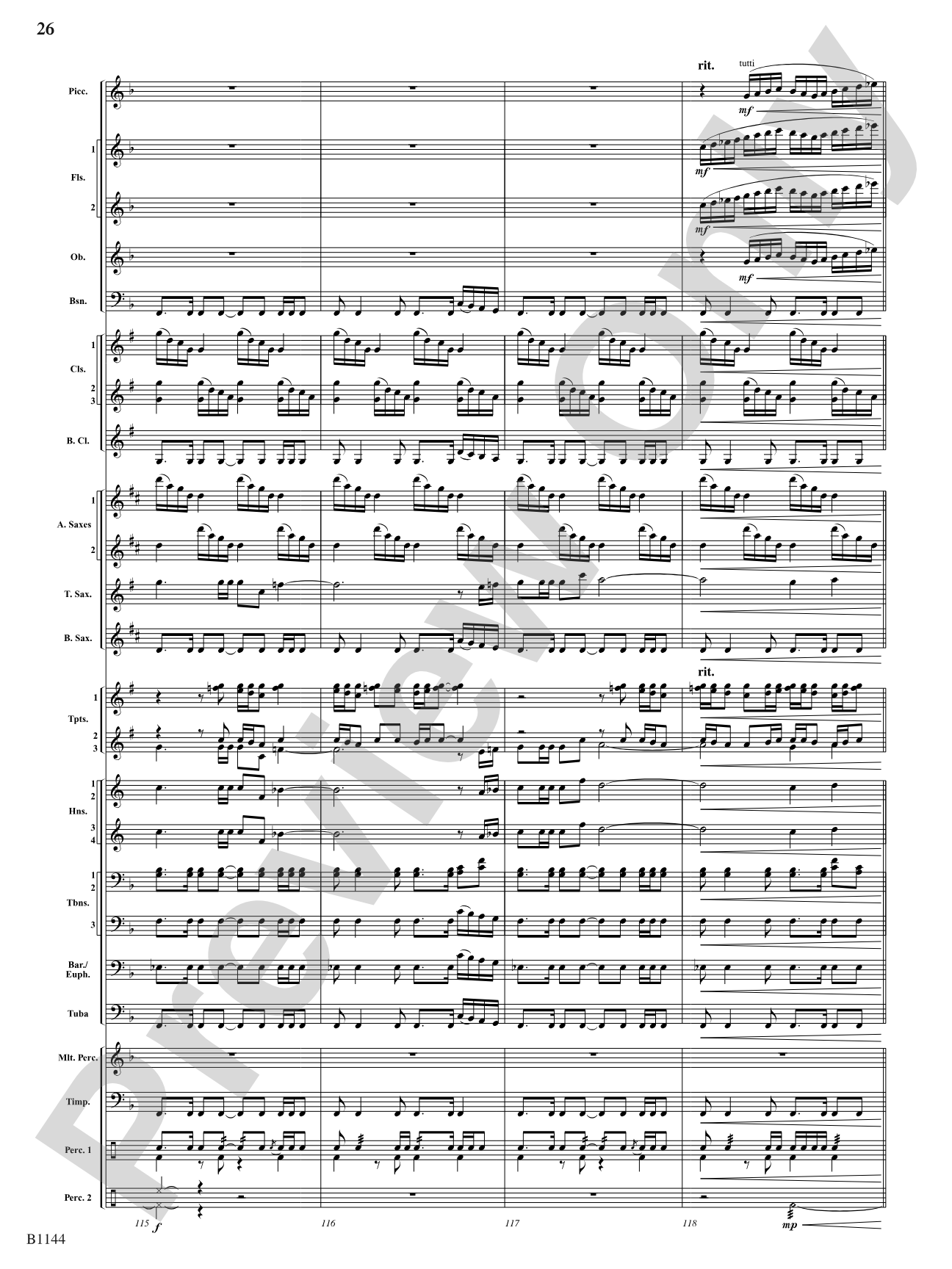 In Nature's Glory: Concert Band Conductor Score & Parts