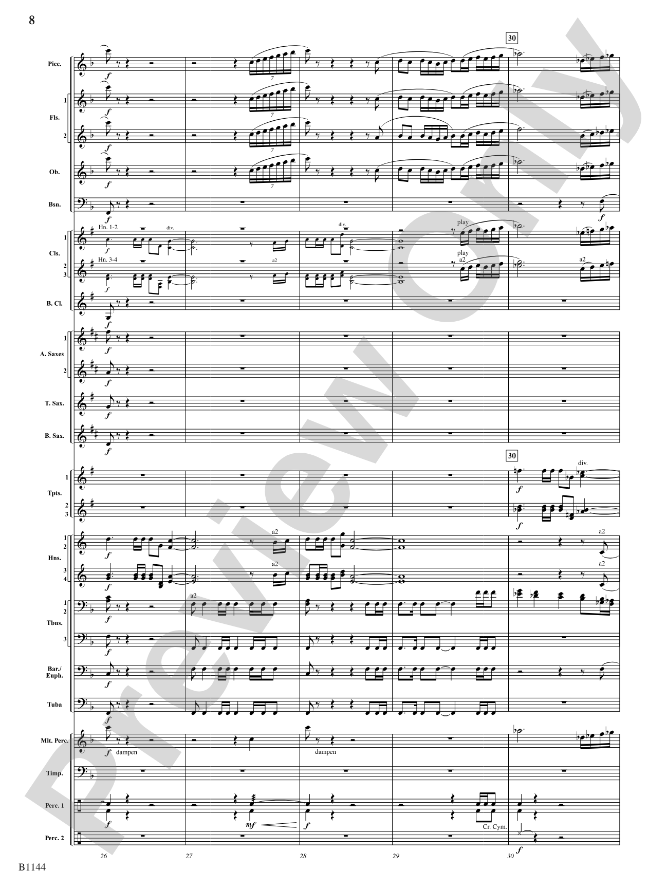 In Nature's Glory: Concert Band Conductor Score & Parts