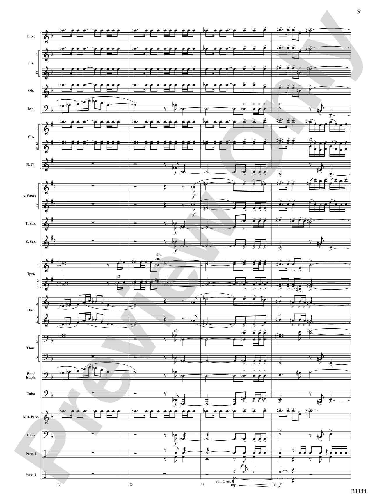In Nature's Glory: Concert Band Conductor Score & Parts