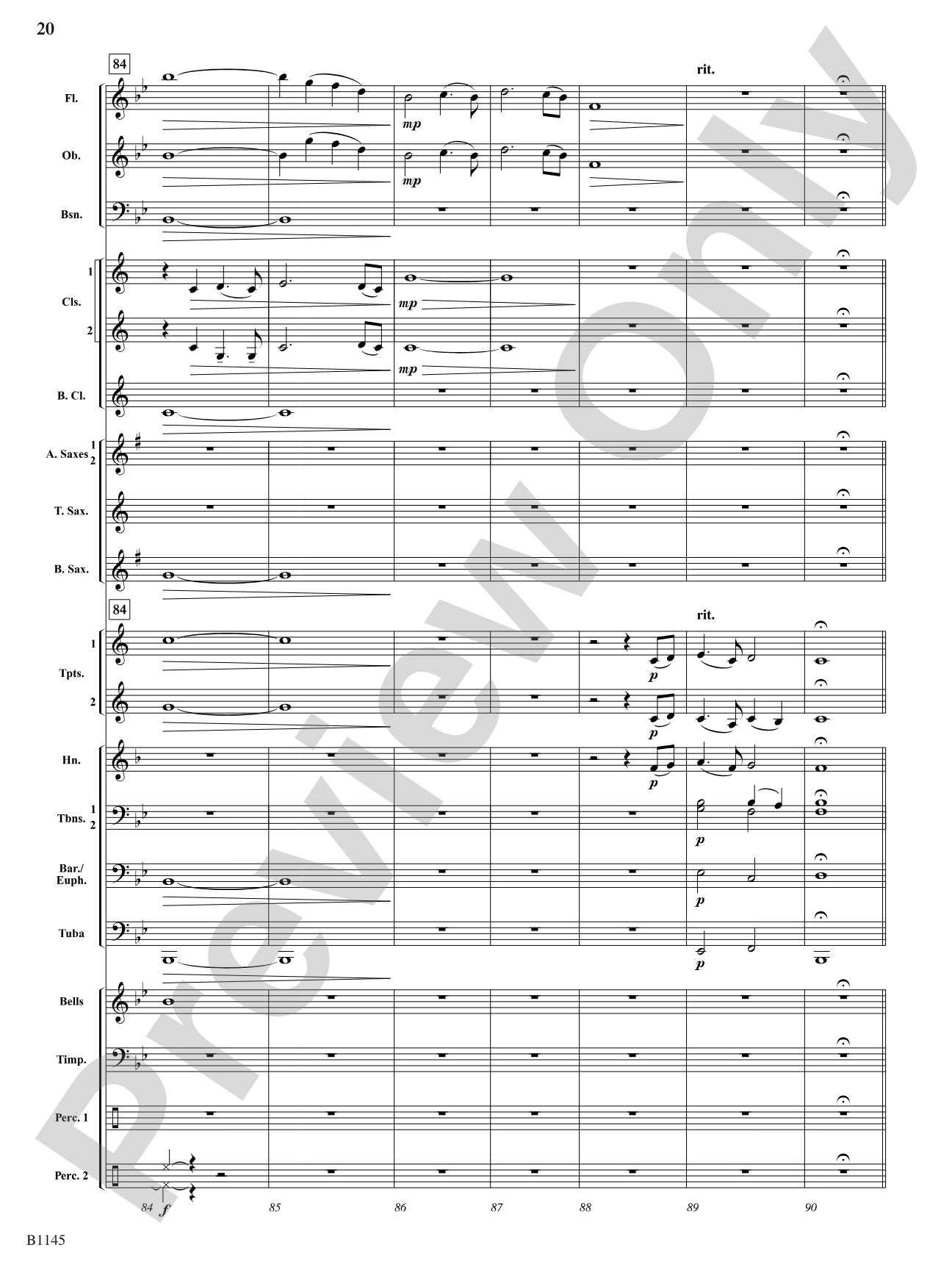 Shenandoah Triptych: Concert Band Conductor Score & Parts