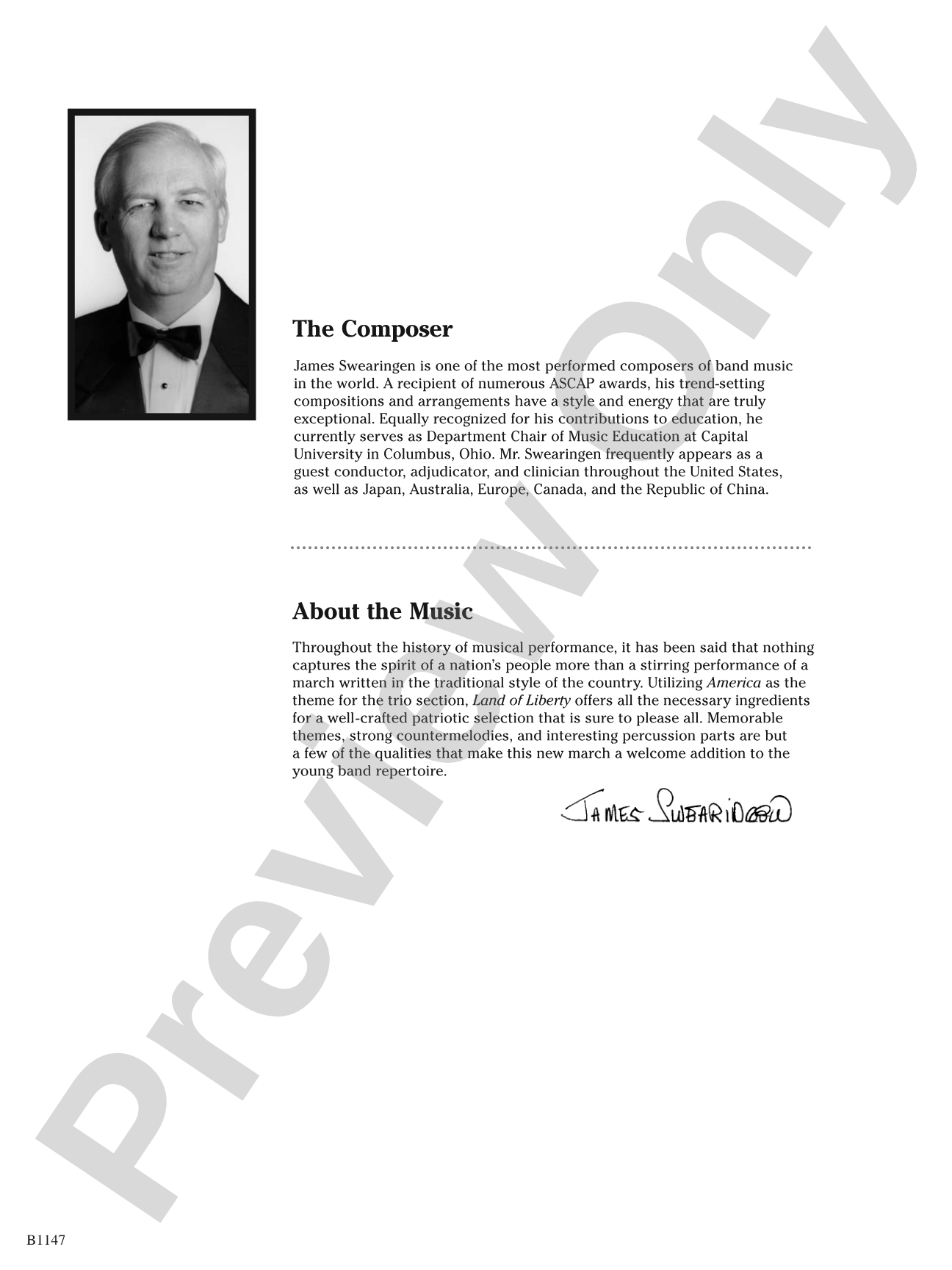 Land of Liberty: Concert Band Conductor Score & Parts