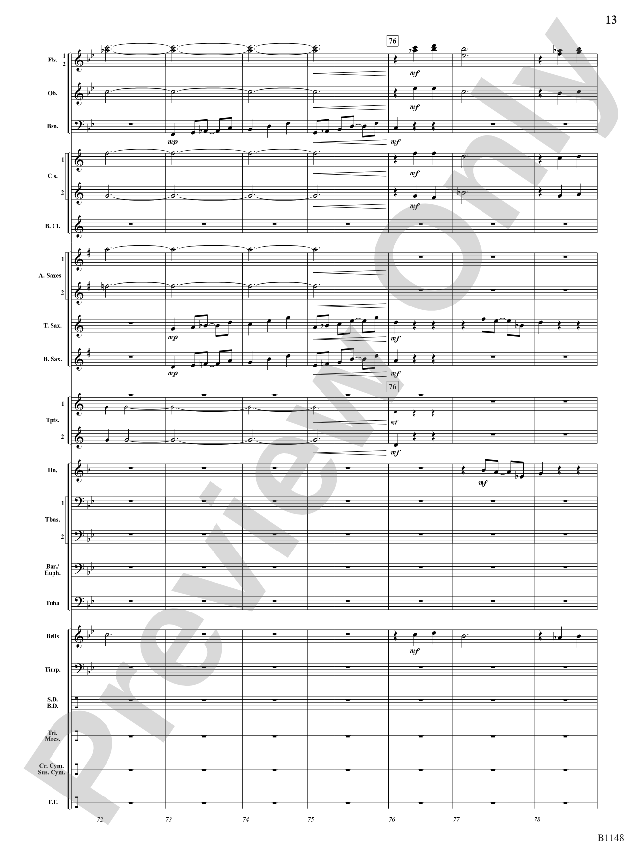 Cloud Nine: Concert Band Conductor Score & Parts