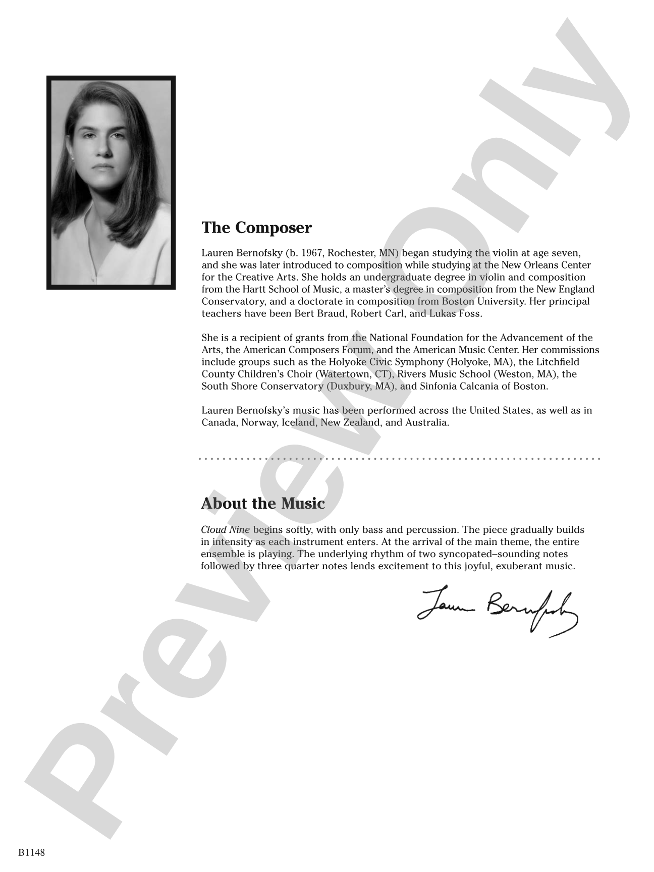 Cloud Nine: Concert Band Conductor Score & Parts