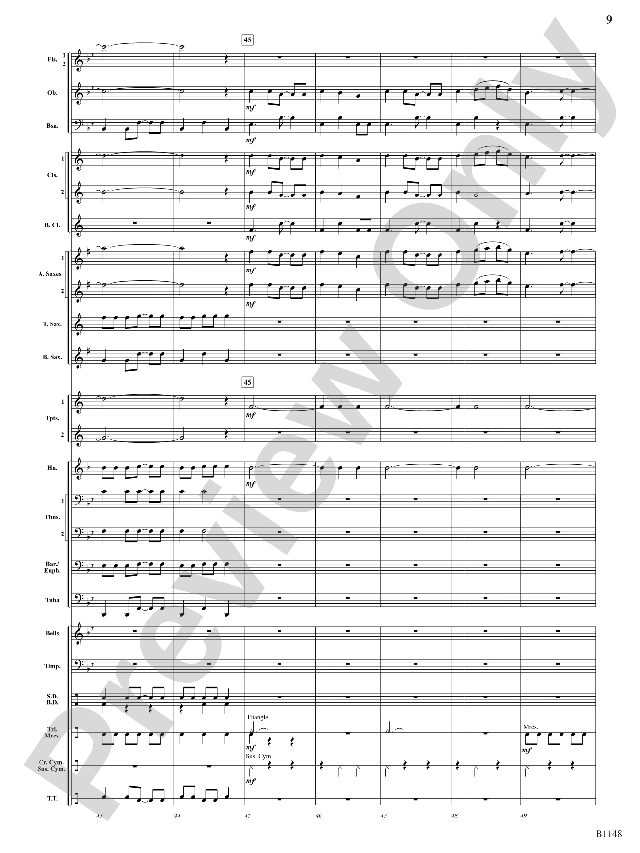 Cloud Nine: Concert Band Conductor Score & Parts