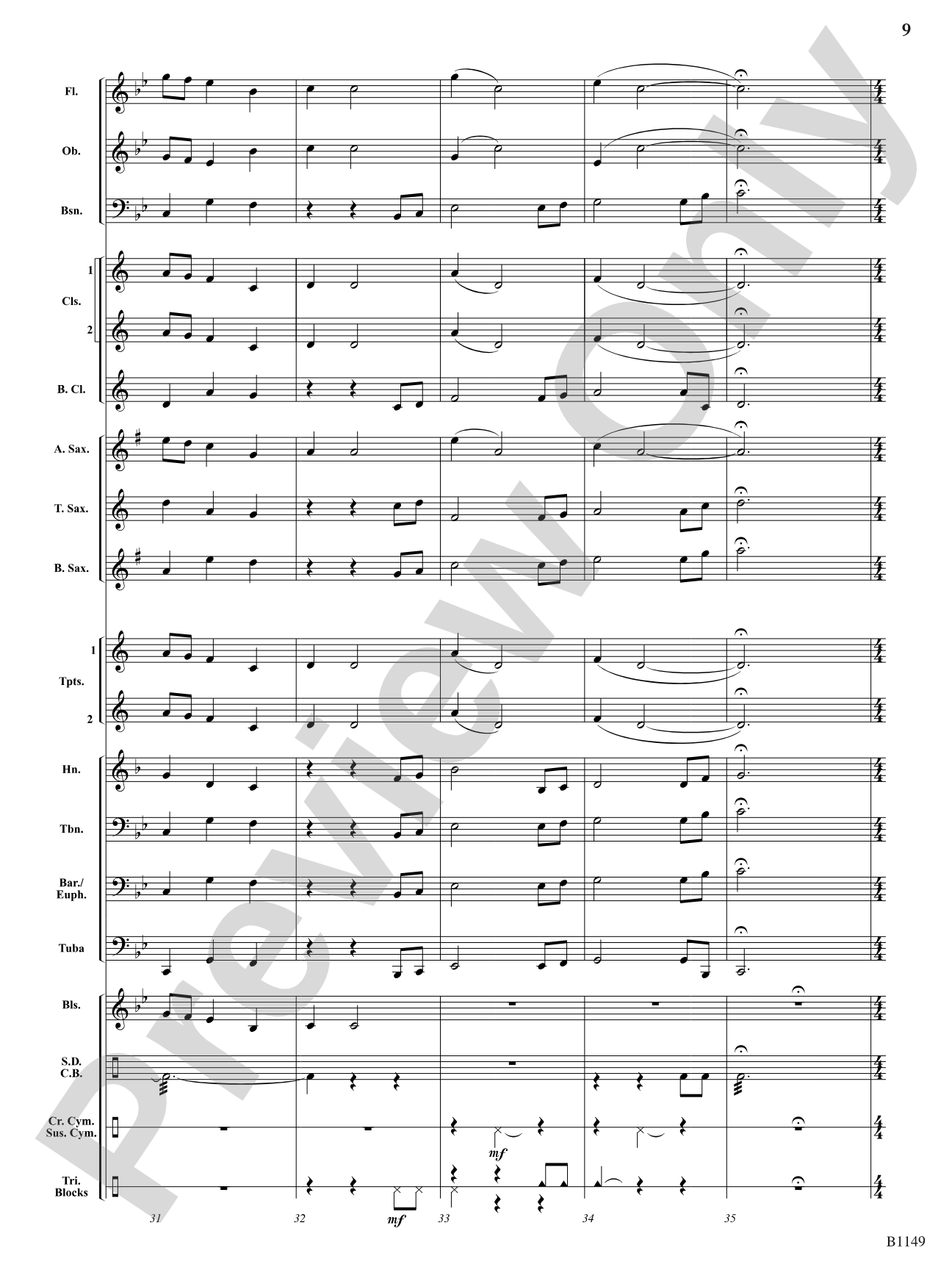 Samurai: Concert Band Conductor Score & Parts