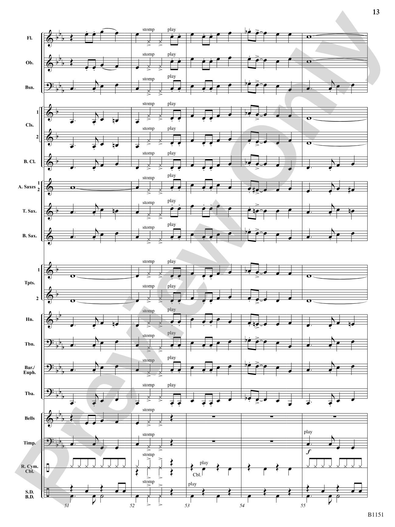 Stone Age Stomp: Concert Band Conductor Score & Parts